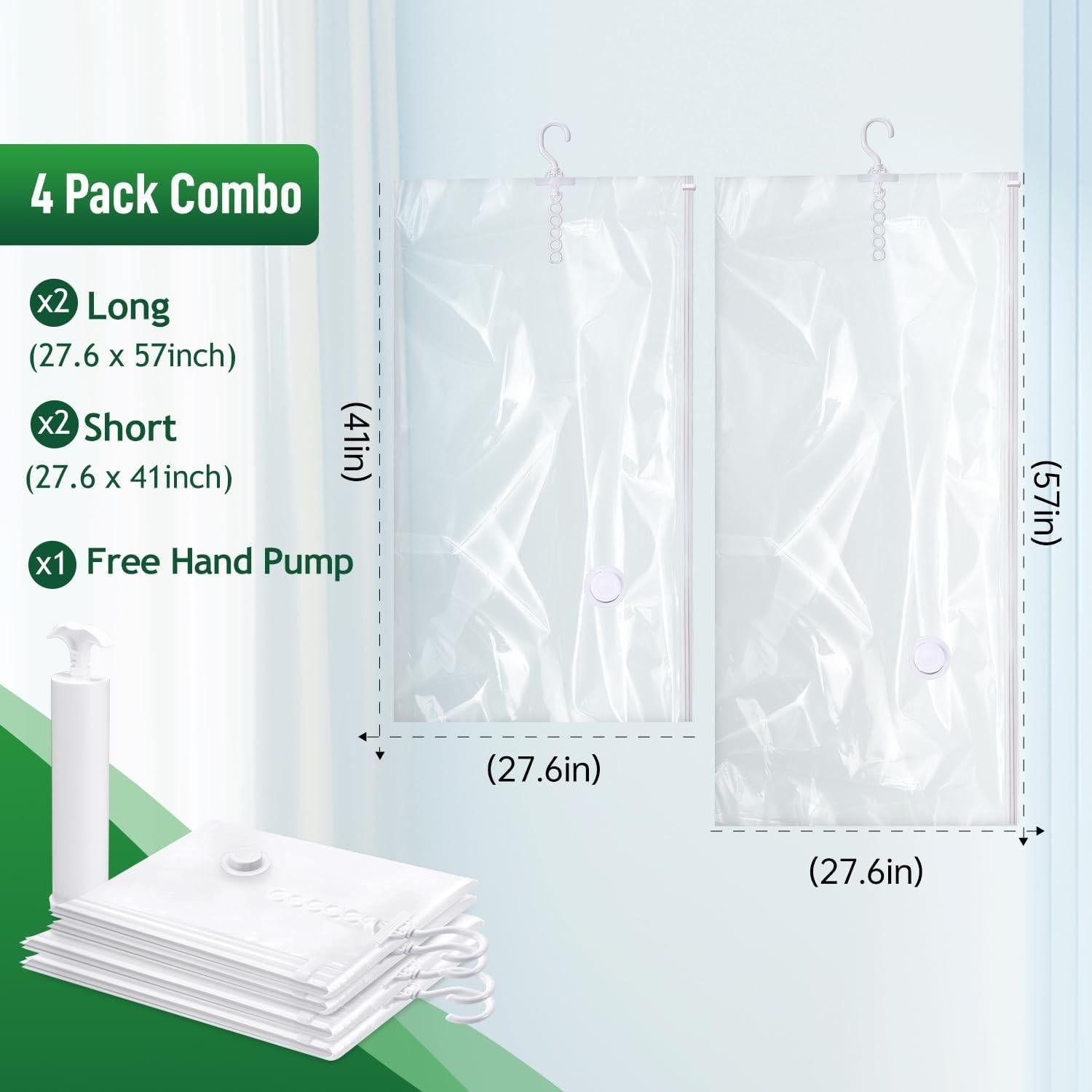 Bolsas de Almacenamiento al Vacío Colgantes Brodi - Combo 4