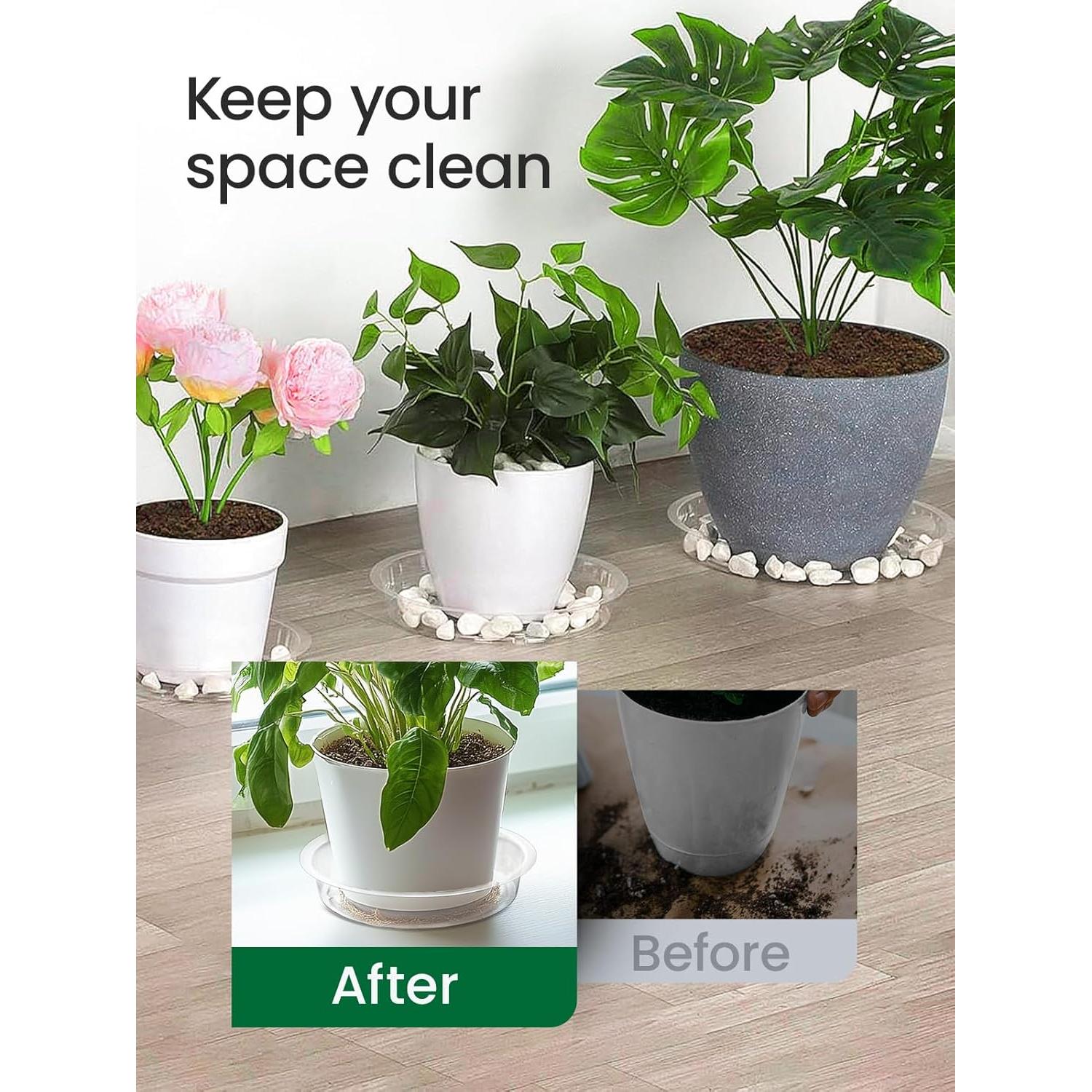 Platillos Transparentes para Macetas GROWNEER 15cm - 15 Pcs