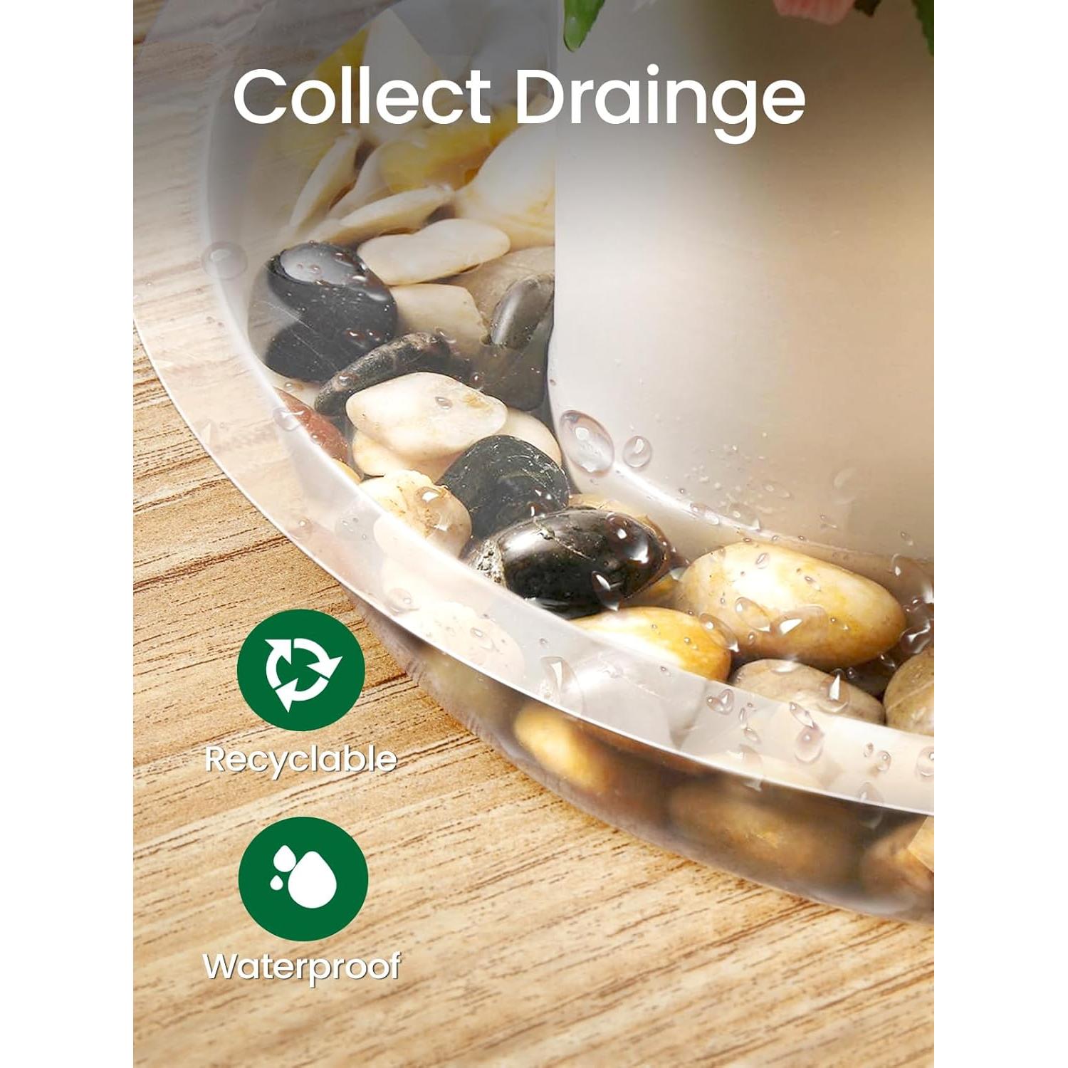 Platillos Transparentes para Macetas GROWNEER 15cm - 15 Pcs