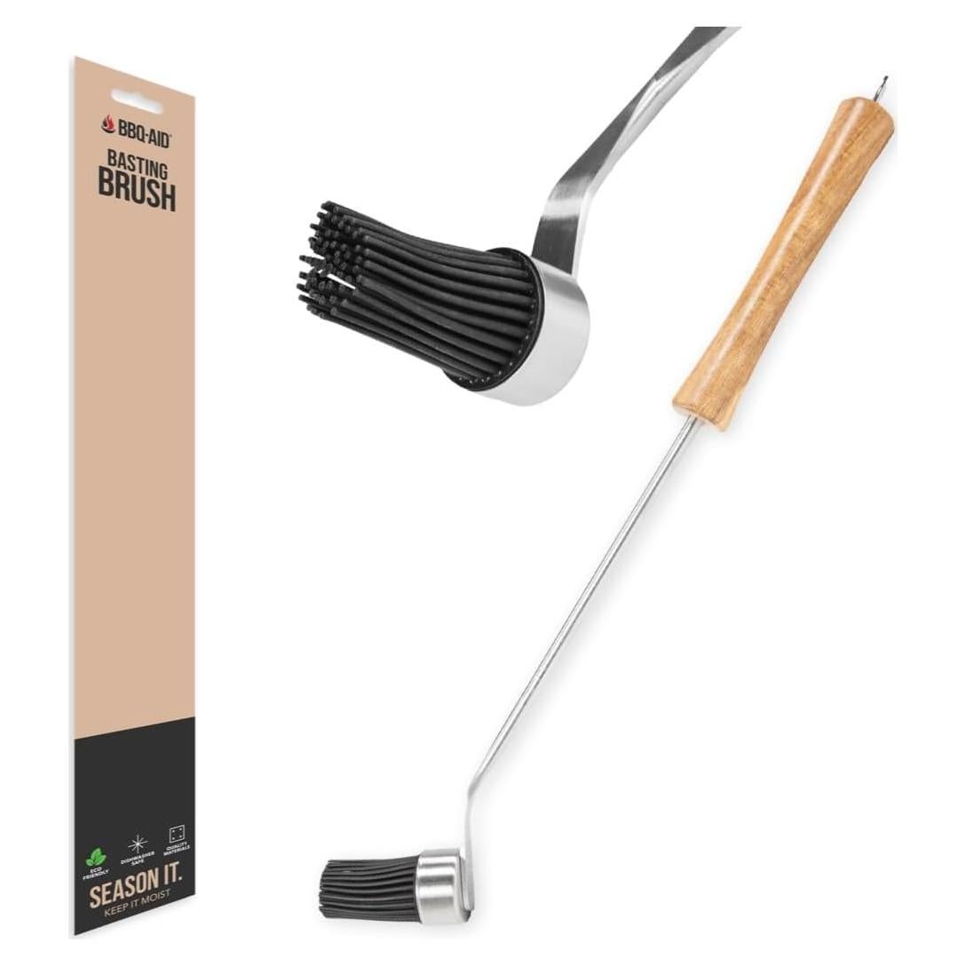 Brocha de Basting BBQ-AID de Silicona con Mango de Madera