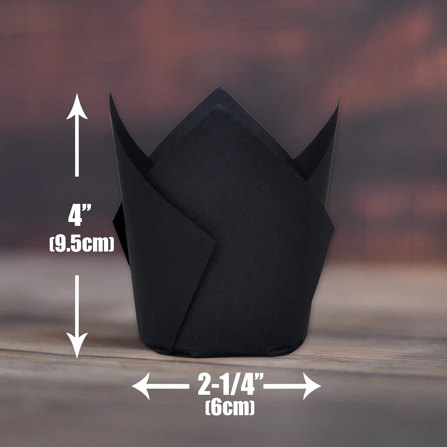 Tazas para Hornear Tulipán MyBakning 130 Piezas 5.7 cm Negro