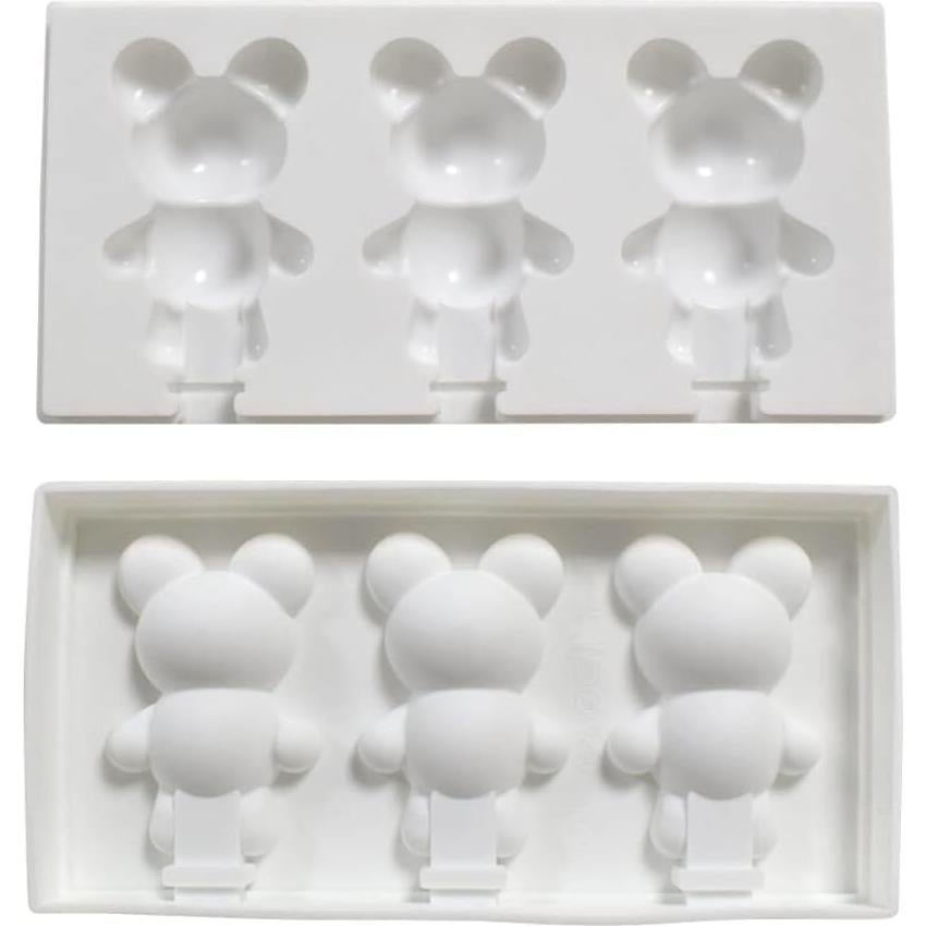 Molde de Paletas de Silicona Ykybhx Oso 3 Cavidades