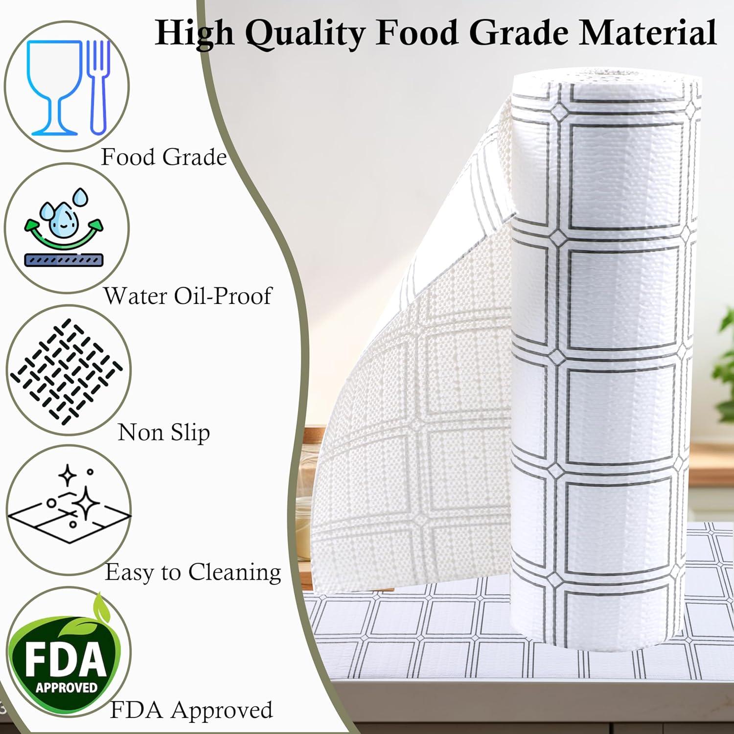 Forro de Estante Antideslizante GMAEURL 25cm x 7.32m Blanco