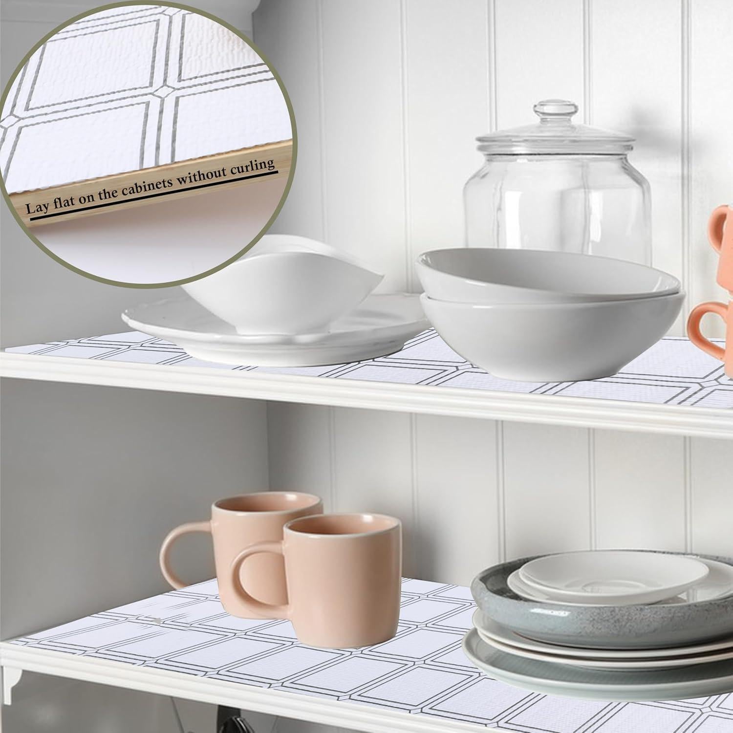 Forro de Estante Antideslizante GMAEURL 25cm x 7.32m Blanco