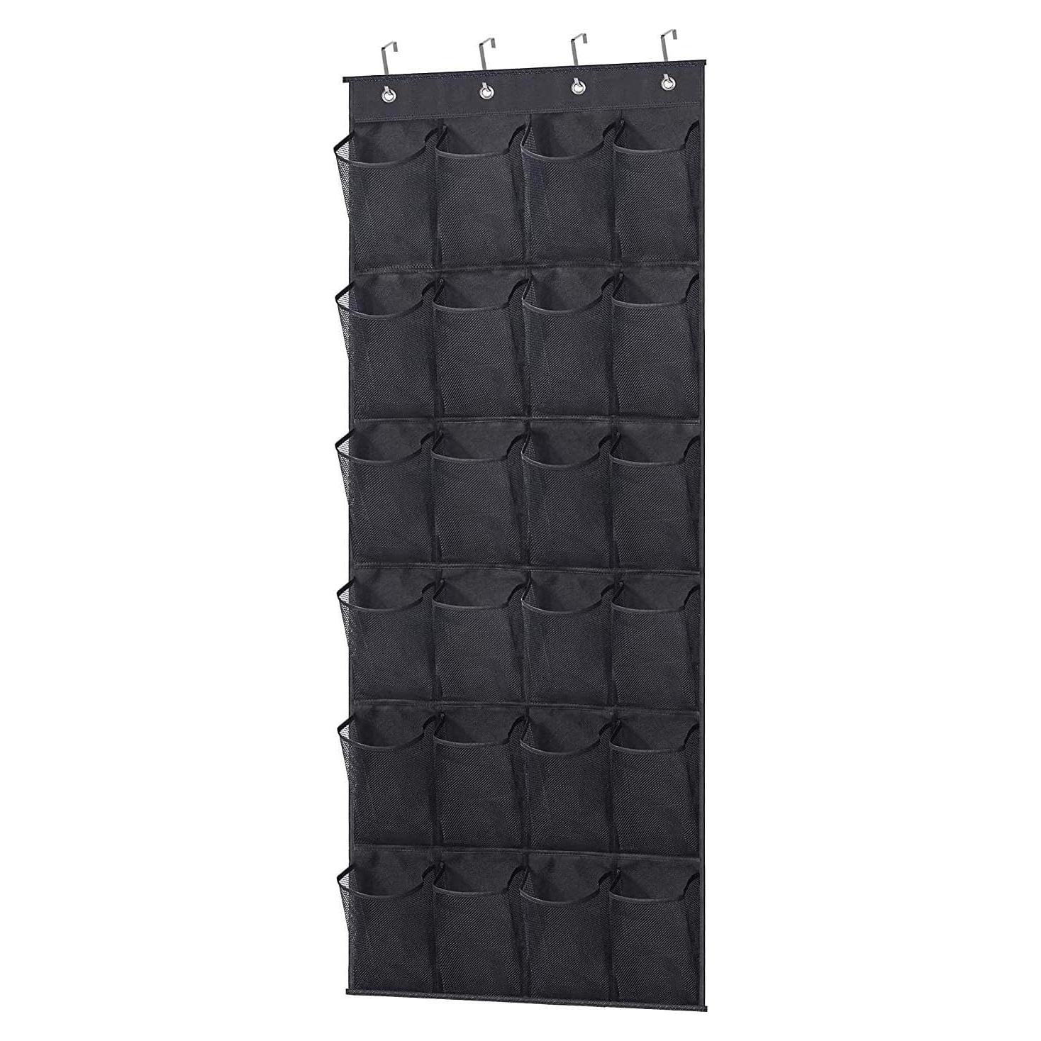 Organizador de Zapatos para Puerta MISSLO 24 Bolsillos Malla Negro