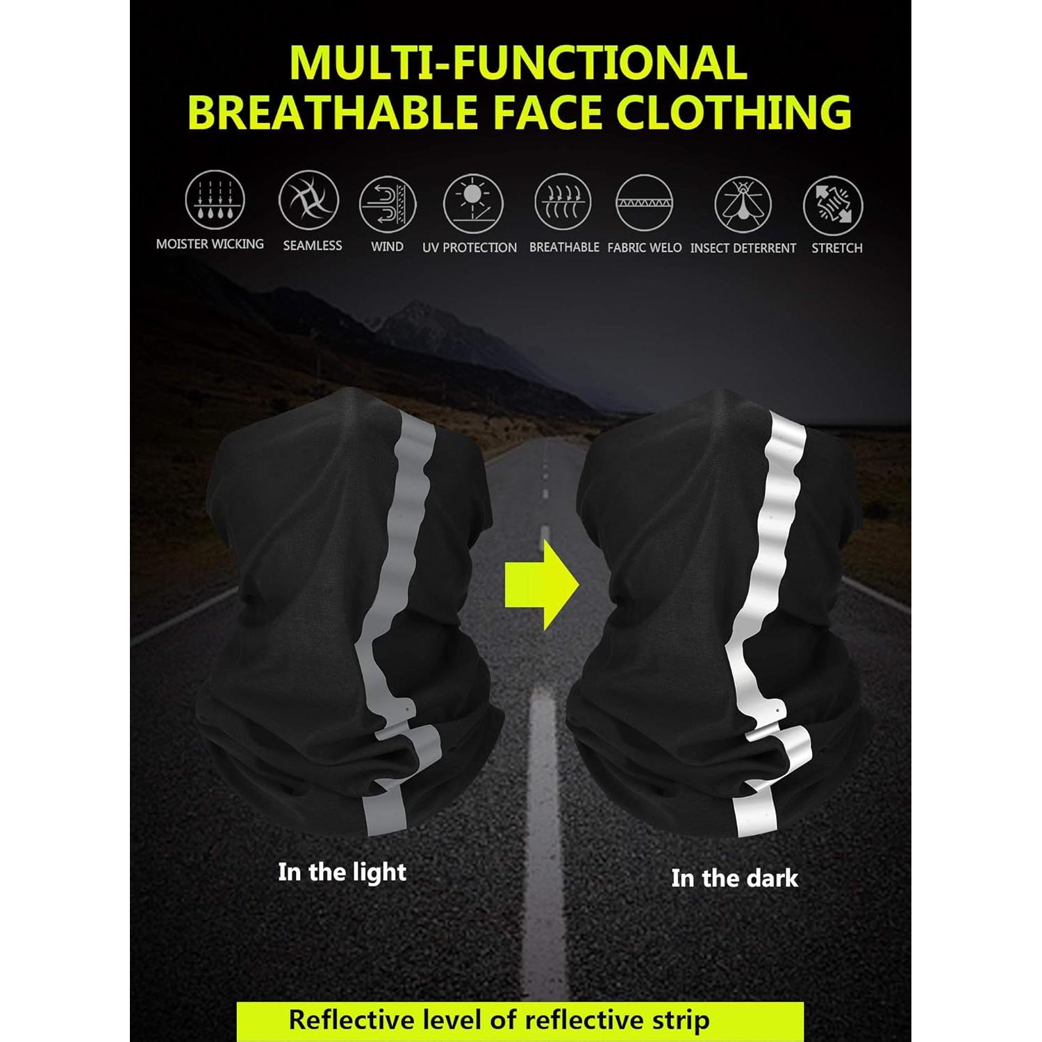 Bufandas de Cuello Reflectantes SATINIOR 8 Pcs UV Poliéster