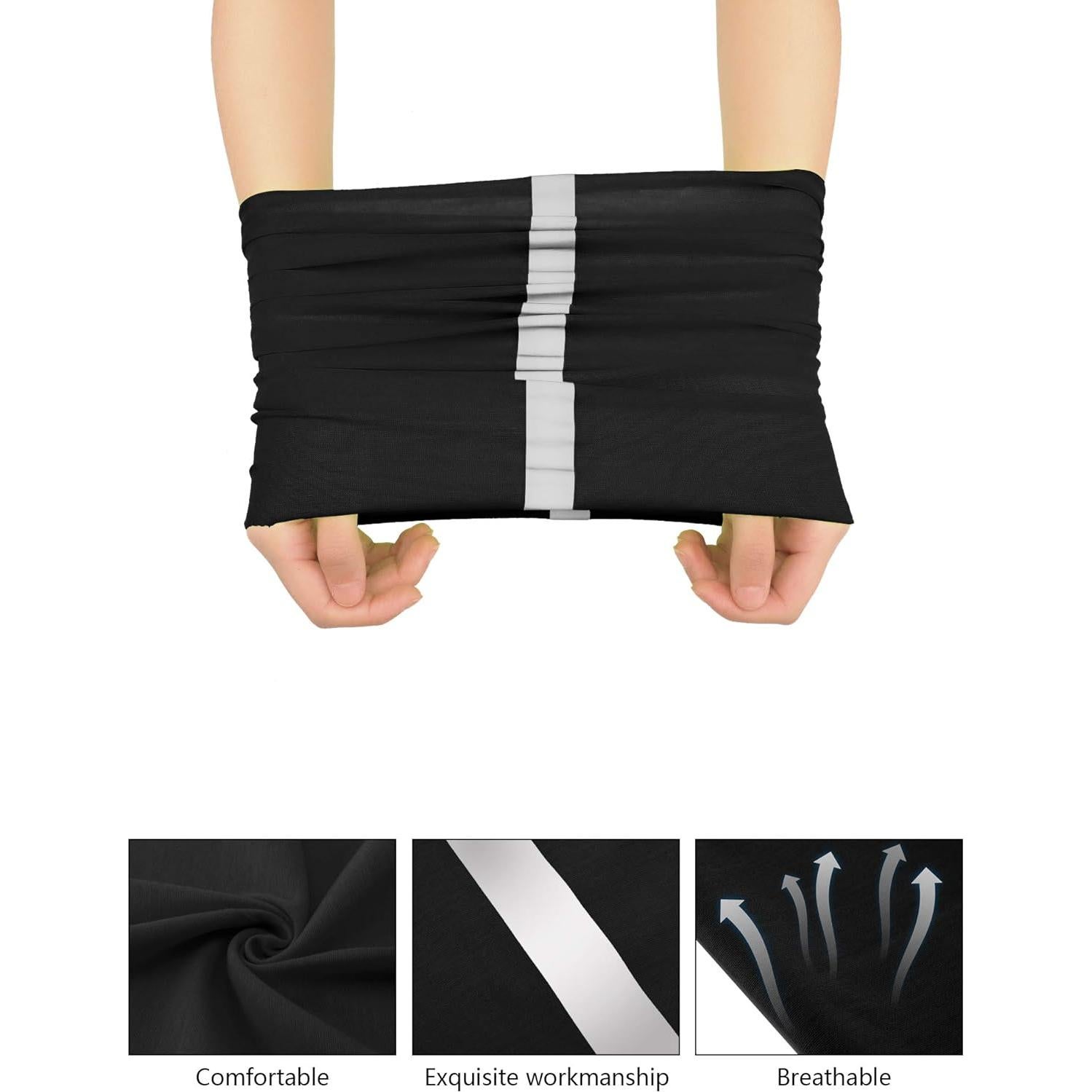 Bufandas de Cuello Reflectantes SATINIOR 8 Pcs UV Poliéster