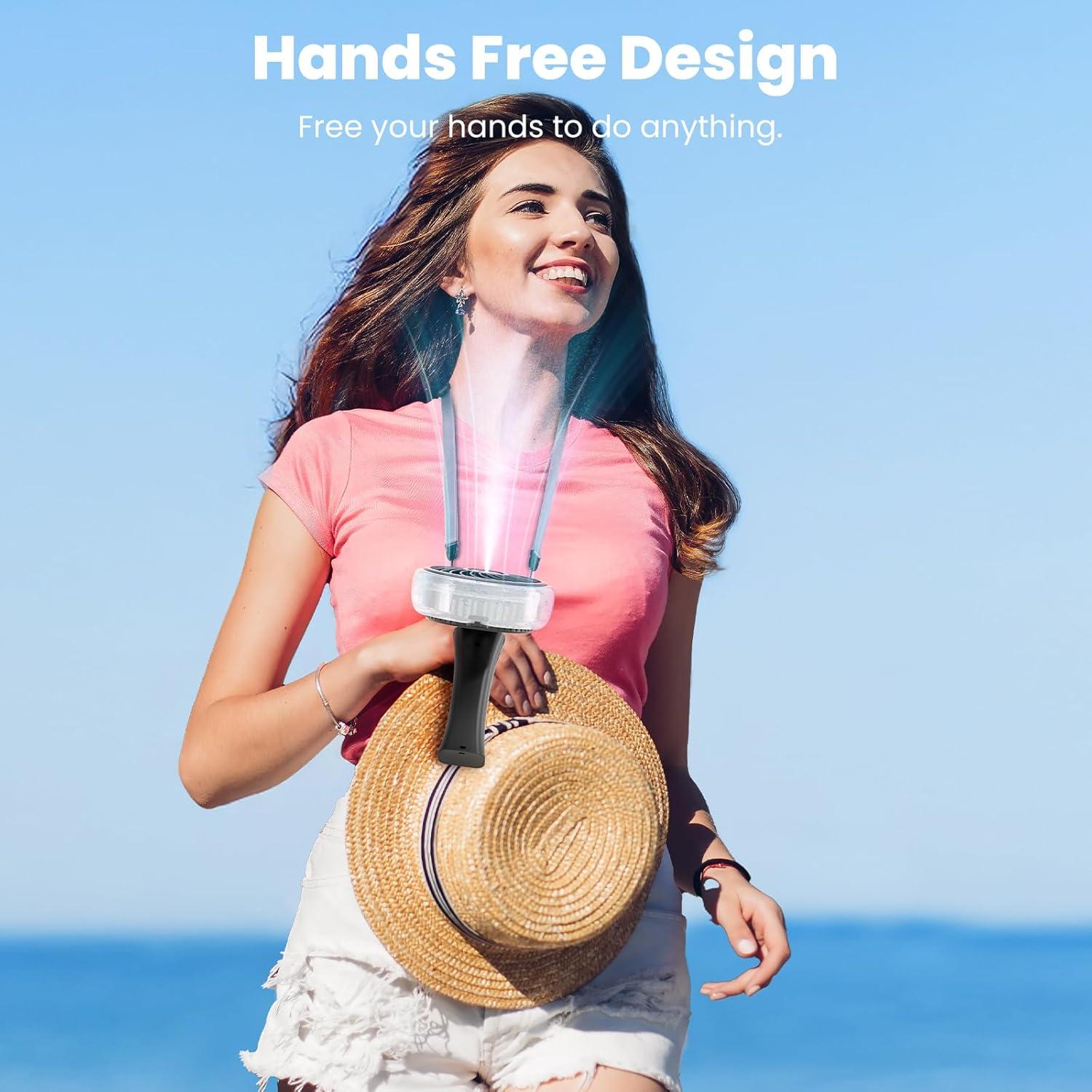 Ventilador de Mano HandFan HF318C con Nebulización Recargable