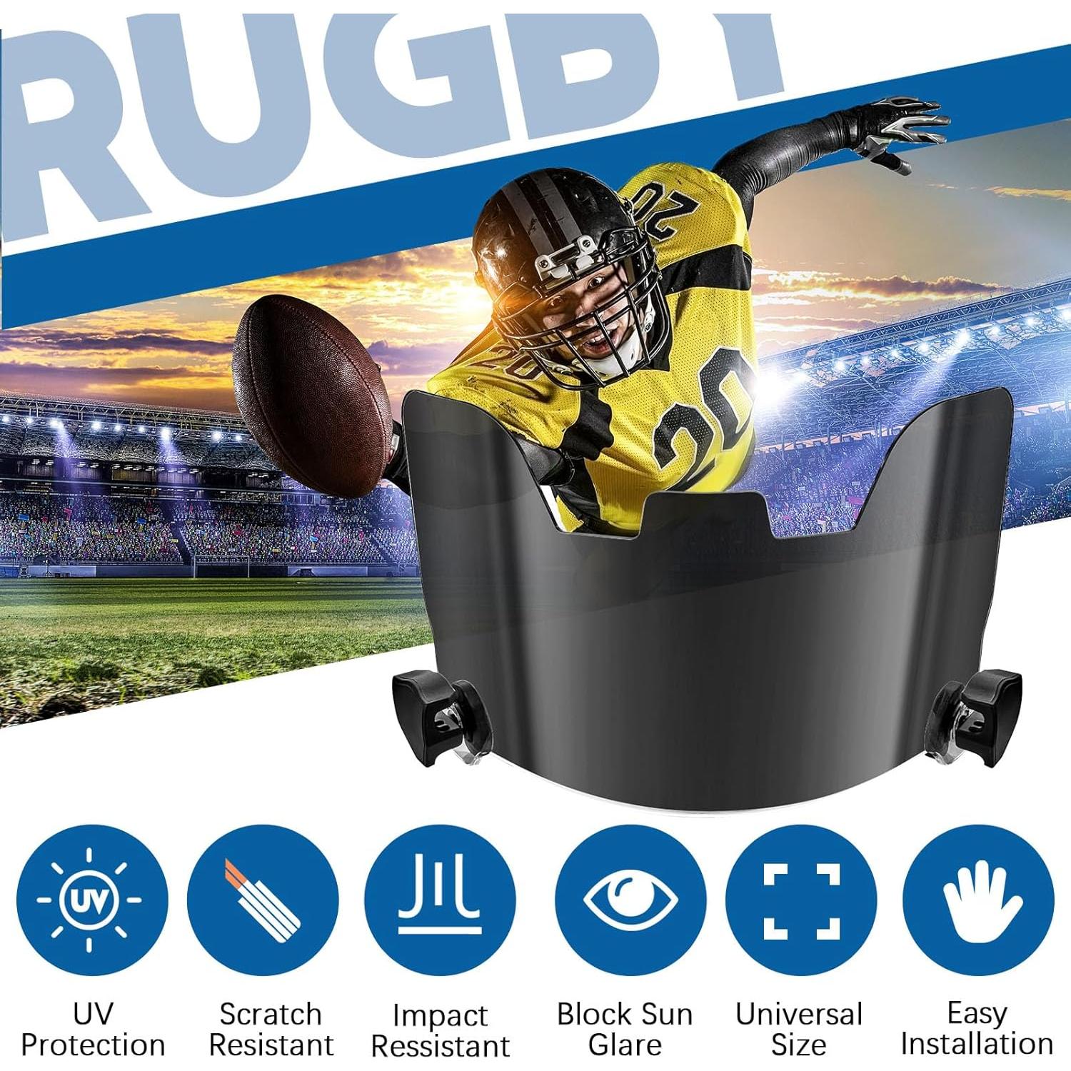 Visera de Fútbol Xuhal para Casco Adulto y Juvenil - 2 Pcs