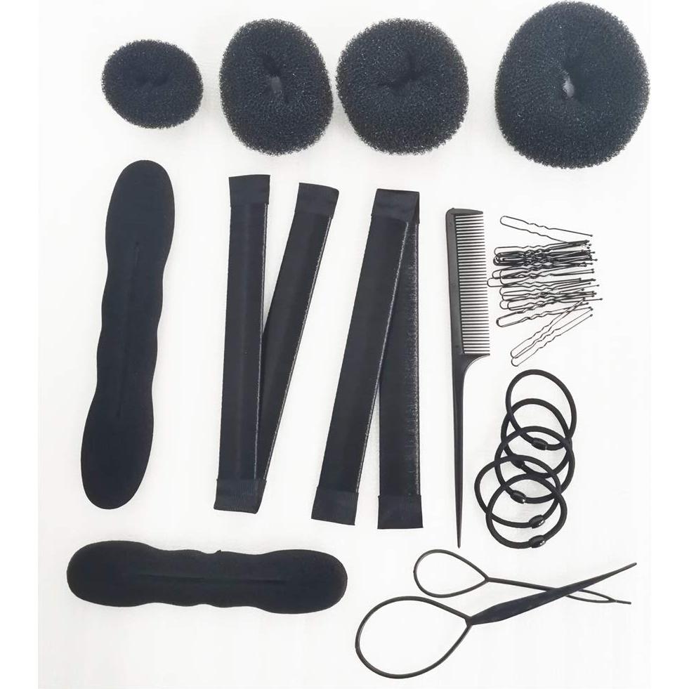 Fabricador de Moño de Cabello PARFINER con Accesorios - Negro