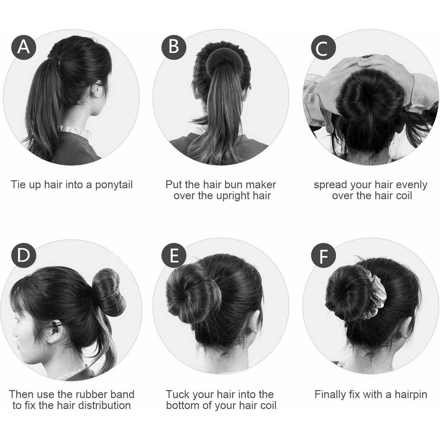 Fabricador de Moño de Cabello PARFINER con Accesorios - Negro