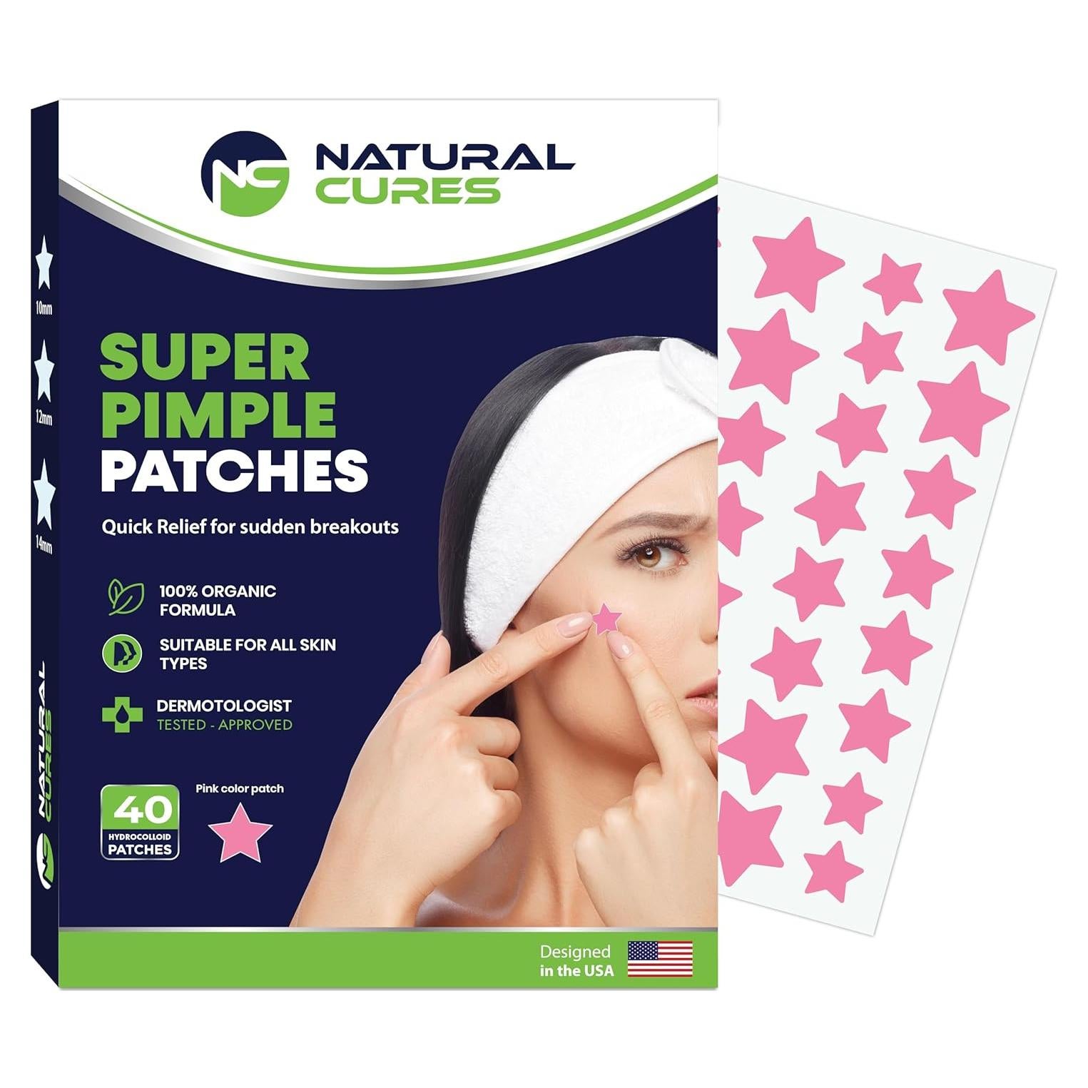 Parche para Granos Estrella NC Natural Cures - 40 Unidades