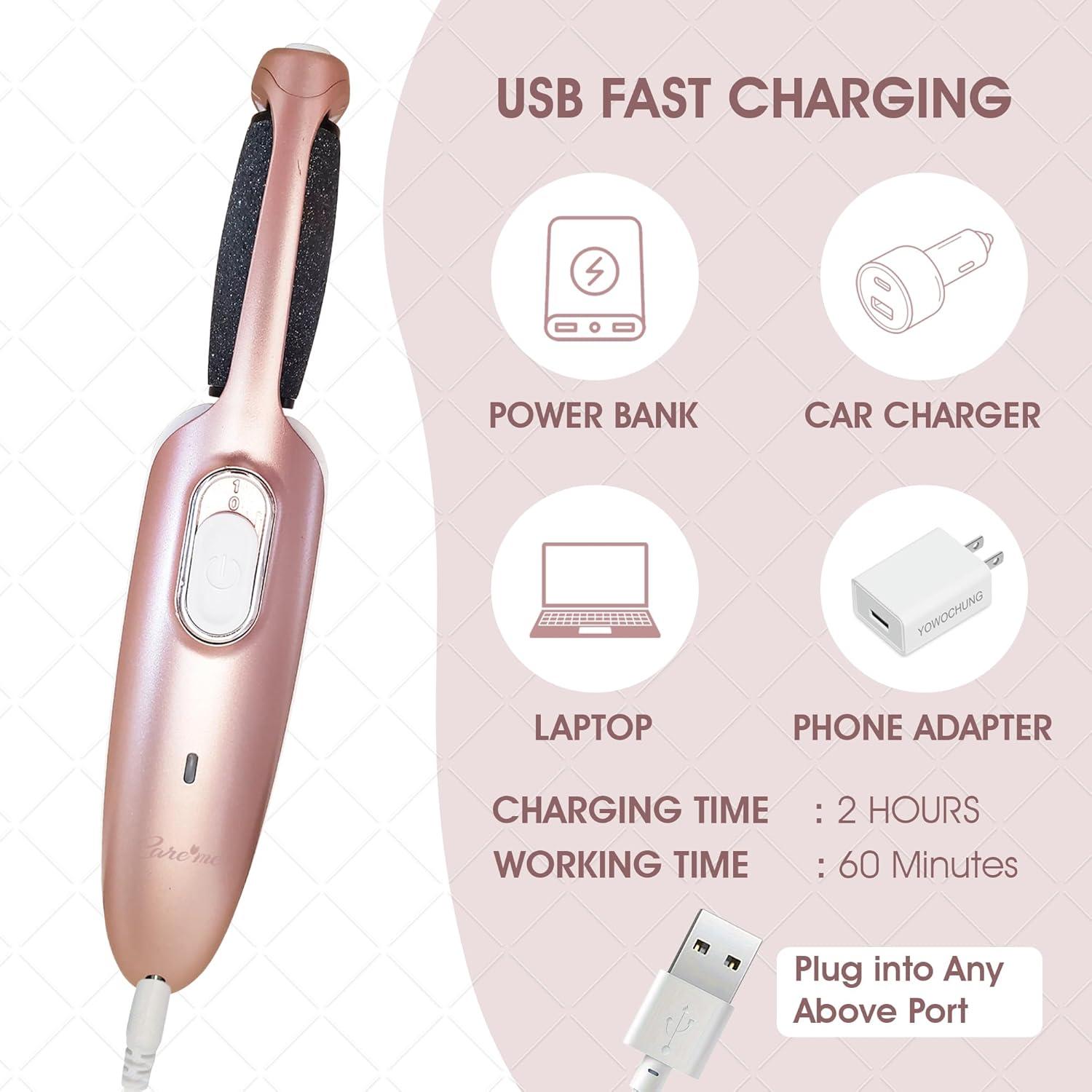 Removedor de Callos Eléctrico Cuídame PL22 - Lima Recargable Oro Rosa