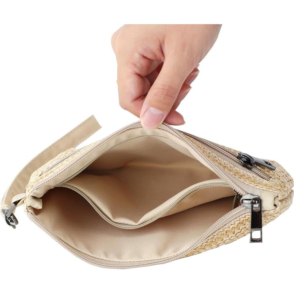 Cartera de muñeca BUBU amarilla 20x15 cm con 3 cremalleras