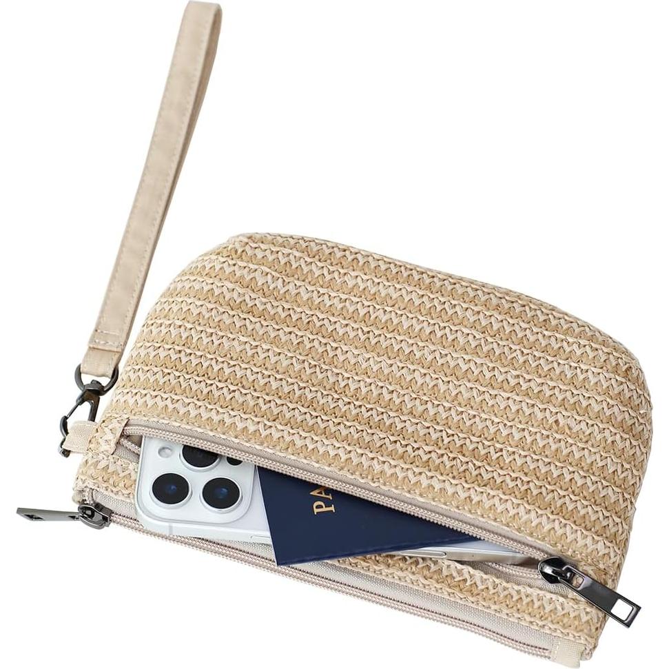 Cartera de muñeca BUBU amarilla 20x15 cm con 3 cremalleras