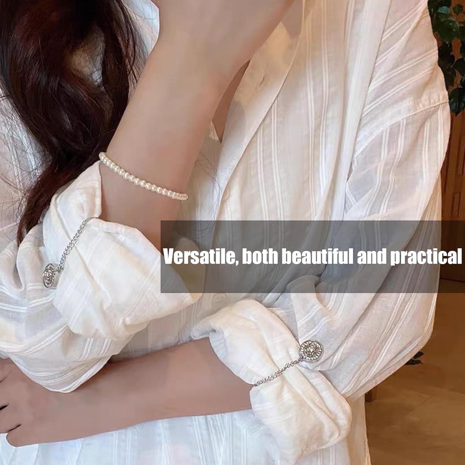 Clips Magnéticos para Dobladillos de Pantalones - 8 Unidades con Rhinestone