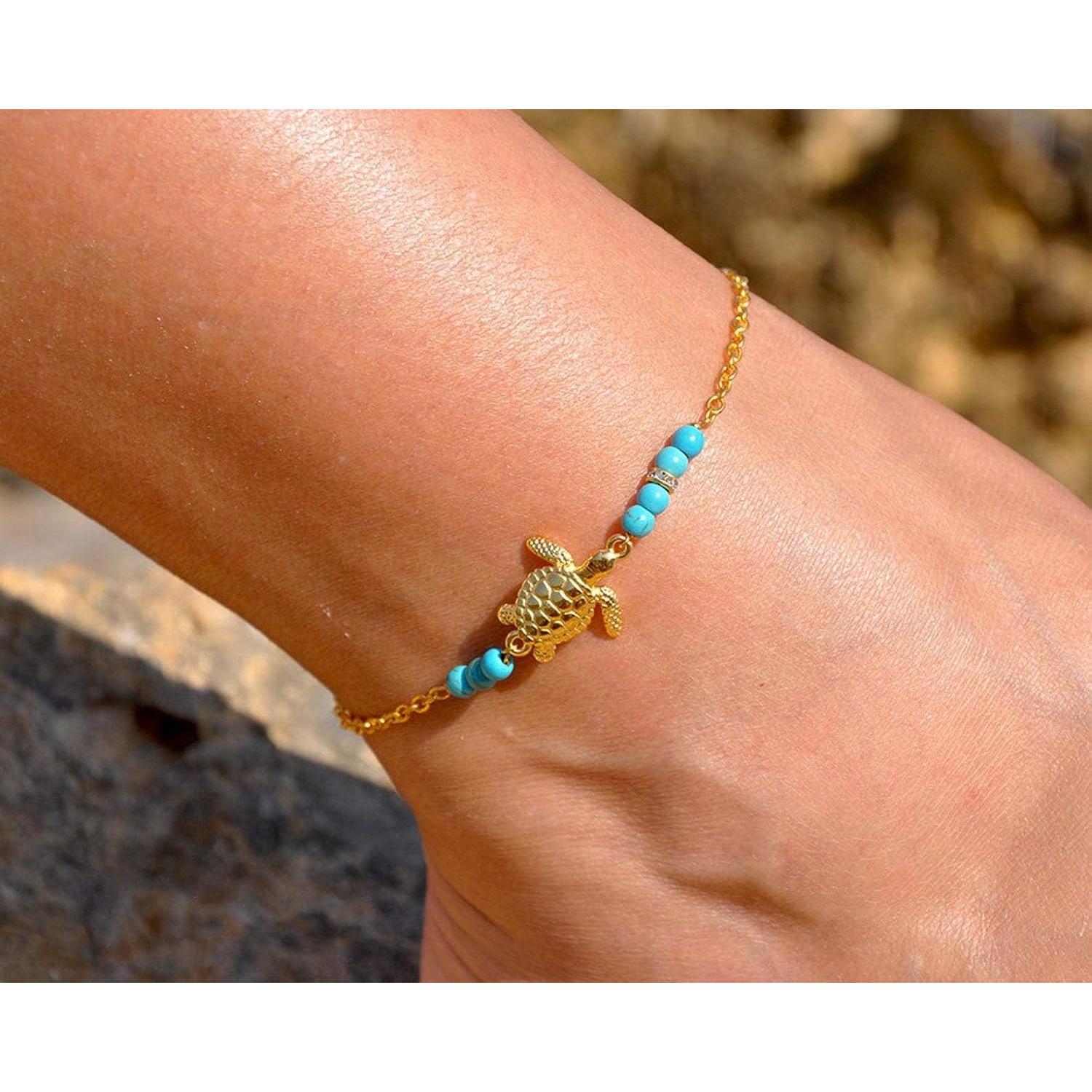 Conjunto de 12 Pulseras de Tobillo Ajustables Starain para Mujeres