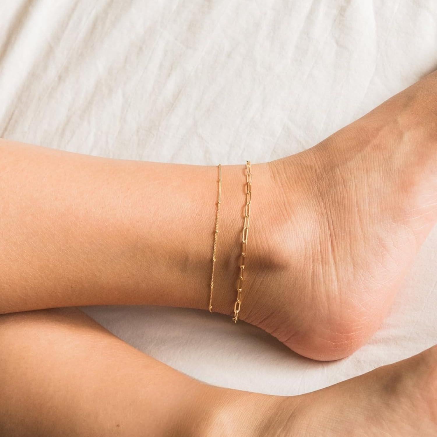 Conjunto de 12 Pulseras de Tobillo Ajustables Starain para Mujeres