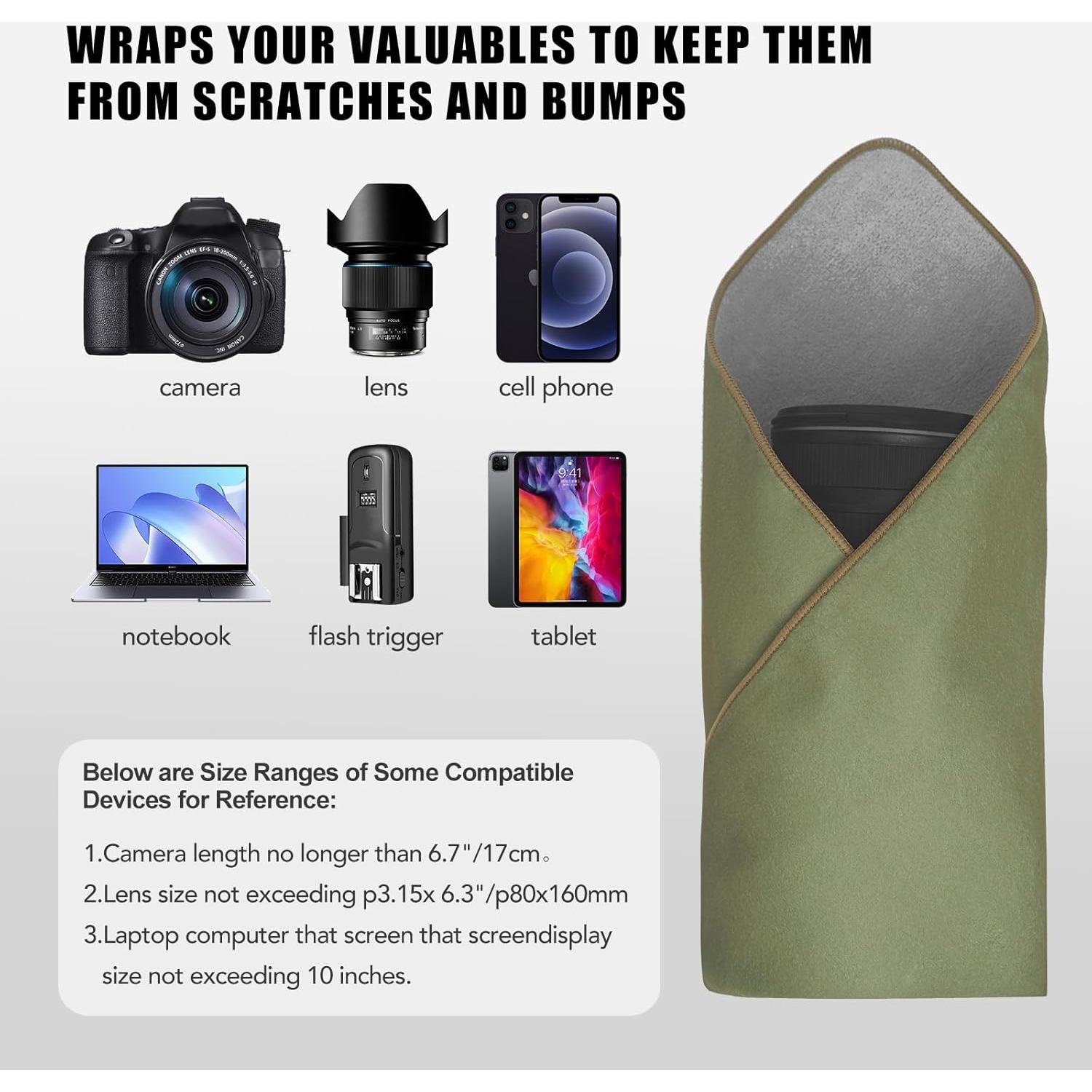 Funda Protectora para Lente de Cámara XAMOREST 15" Verde Oscuro