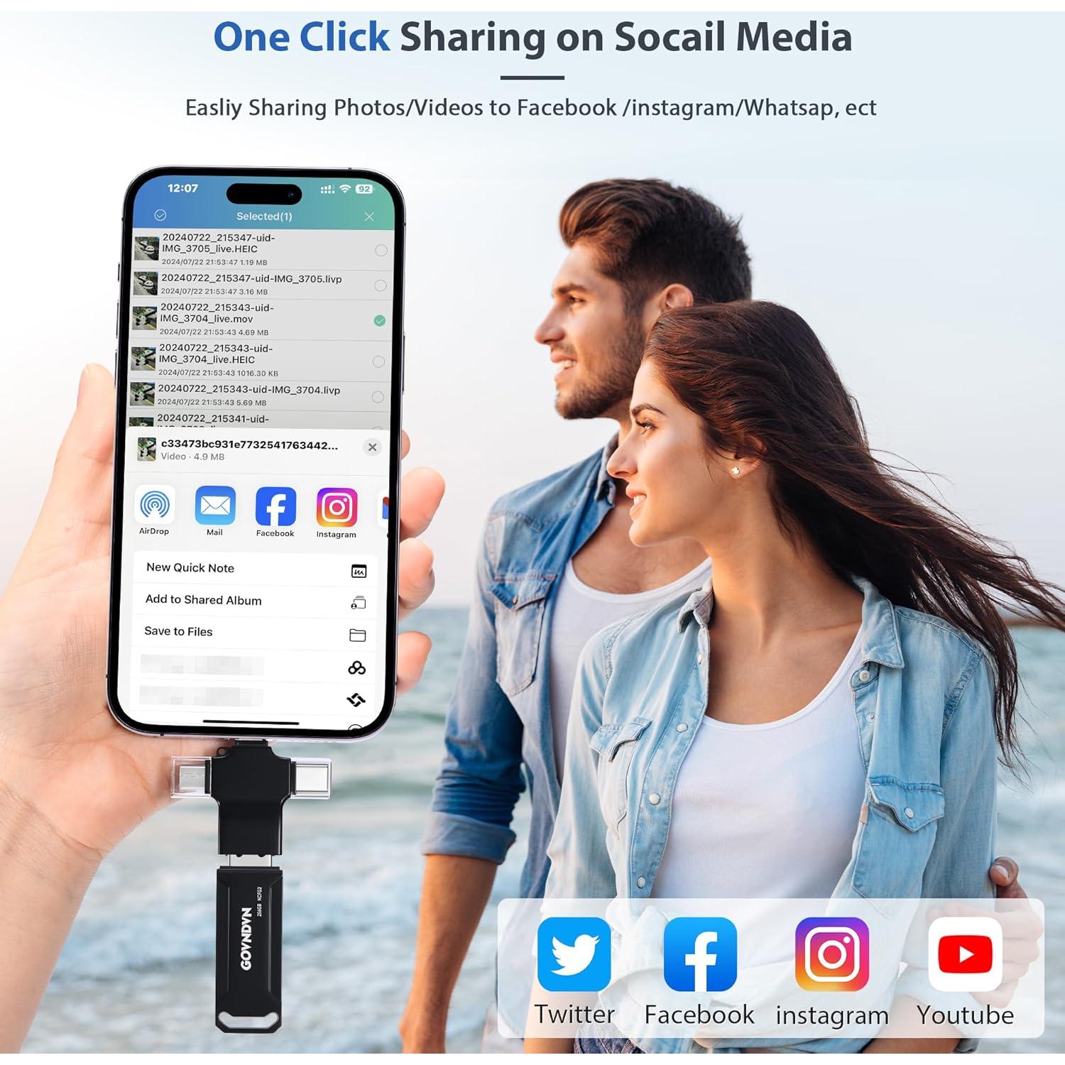 Photo Stick 128GB iStore Pro Auto Backup para iPhone y Android