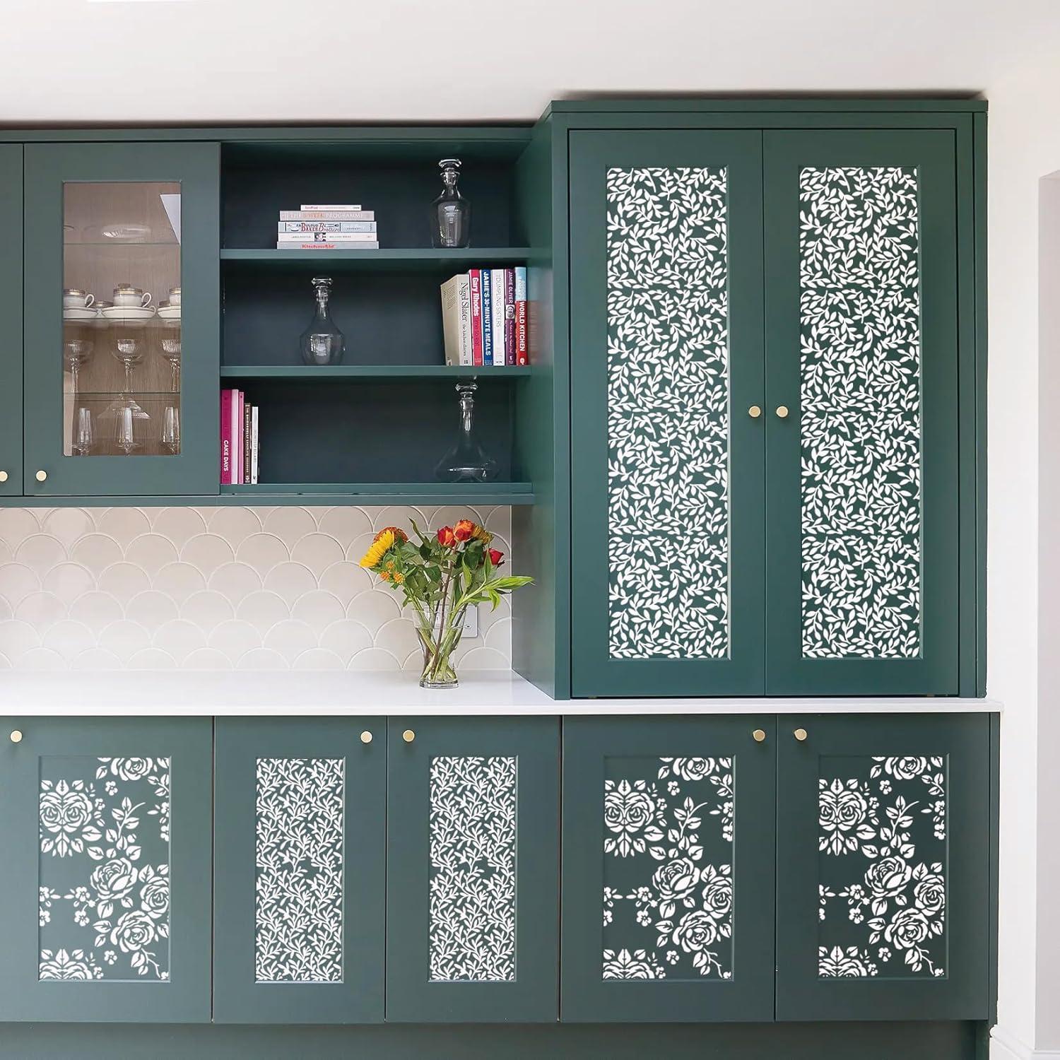 Plantillas Reutilizables para Pintura Floral Yhliua 19.8x10.2 cm