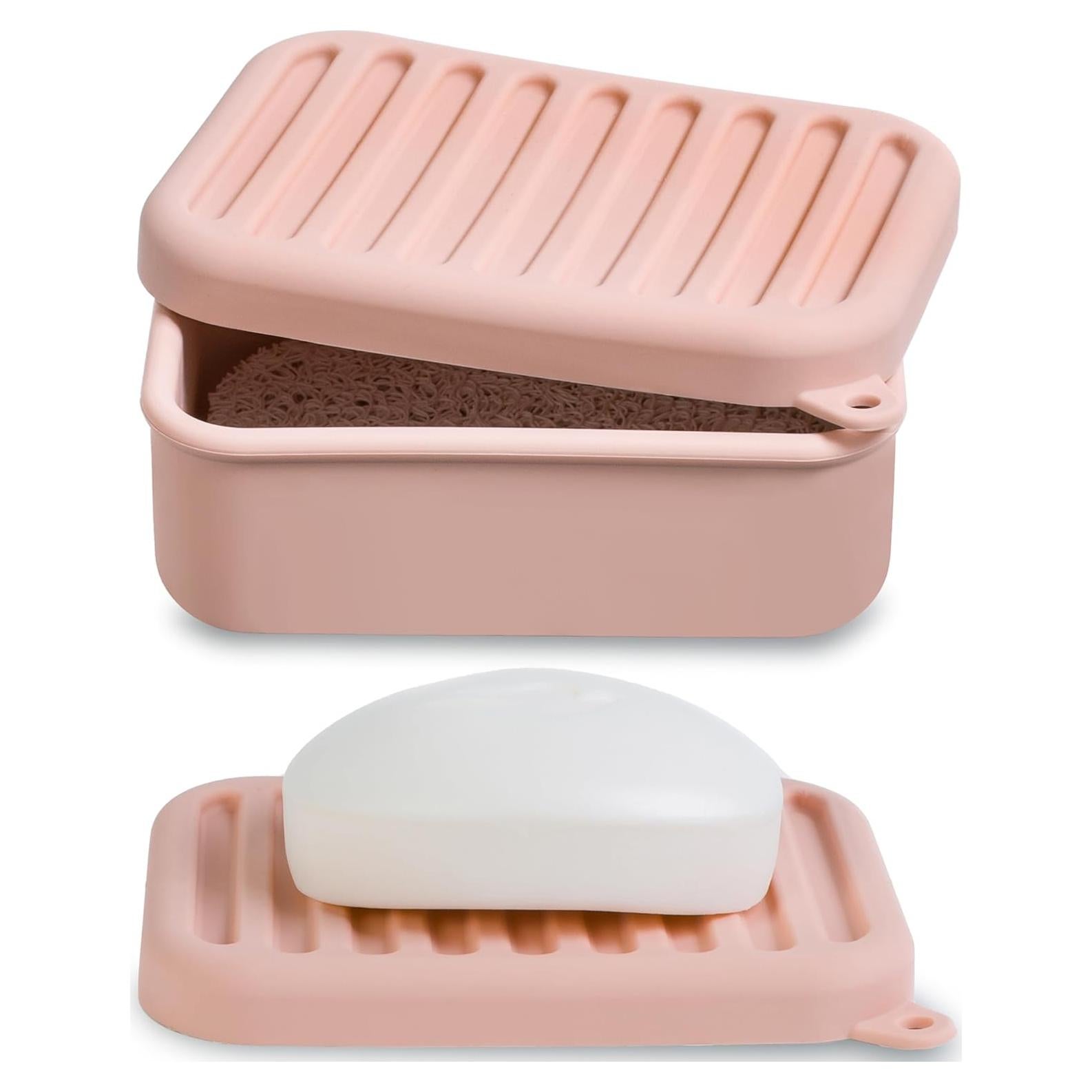 Estuche de Jabón de Viaje MtBoi Silicona Coral-Rojo 158g