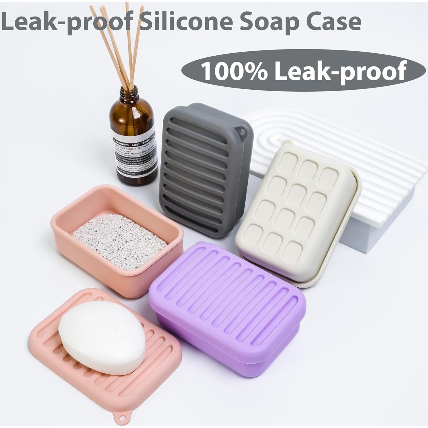 Estuche de Jabón de Viaje MtBoi Silicona Coral-Rojo 158g