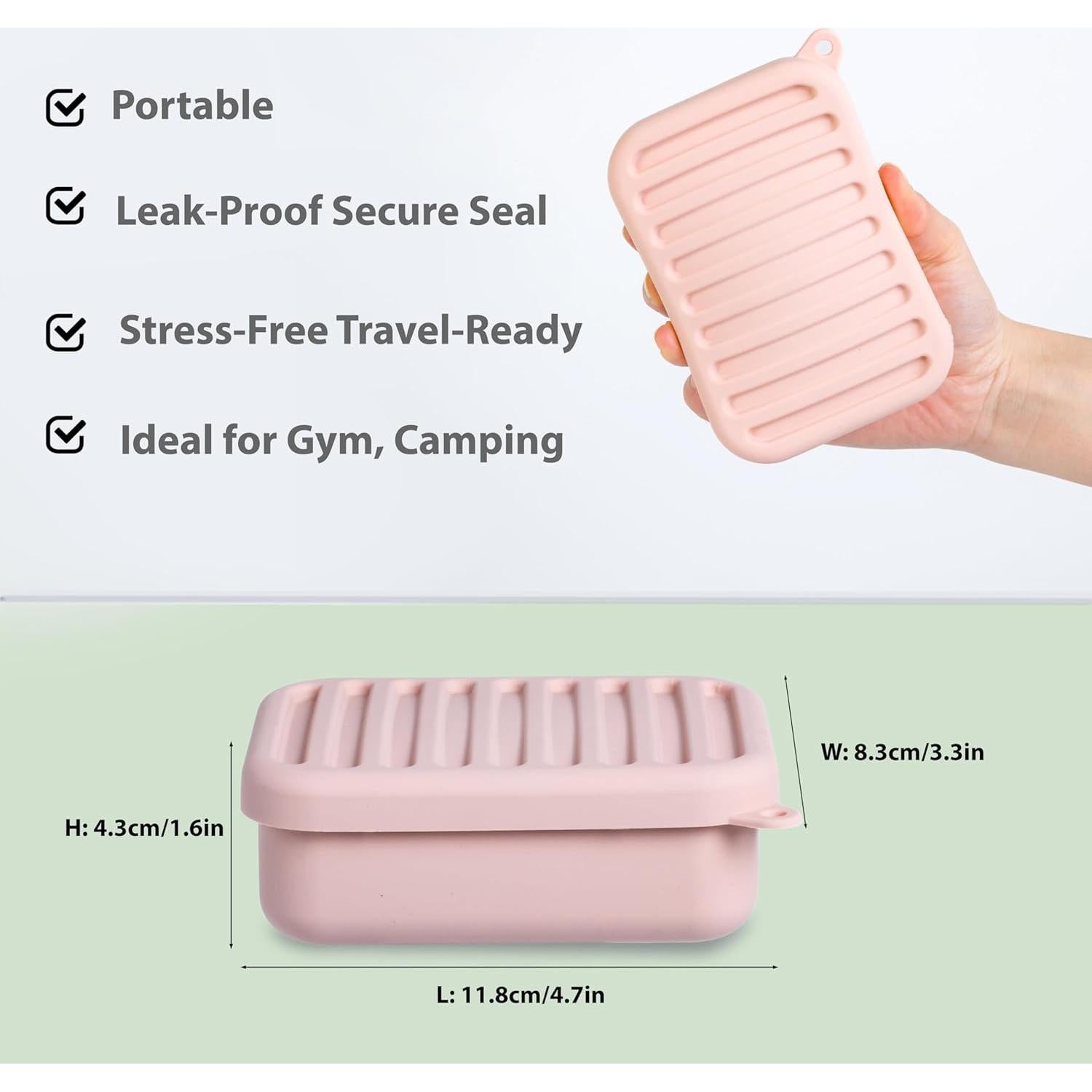 Estuche de Jabón de Viaje MtBoi Silicona Coral-Rojo 158g