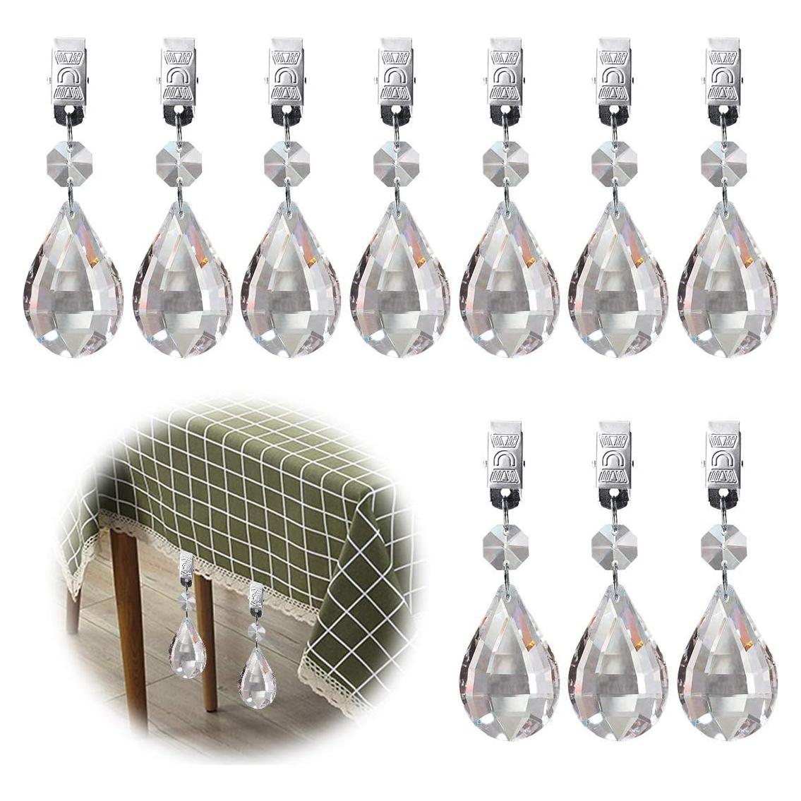 Juego de Pesas para Manteles Glarks, 10 Piezas de Cristal Lira