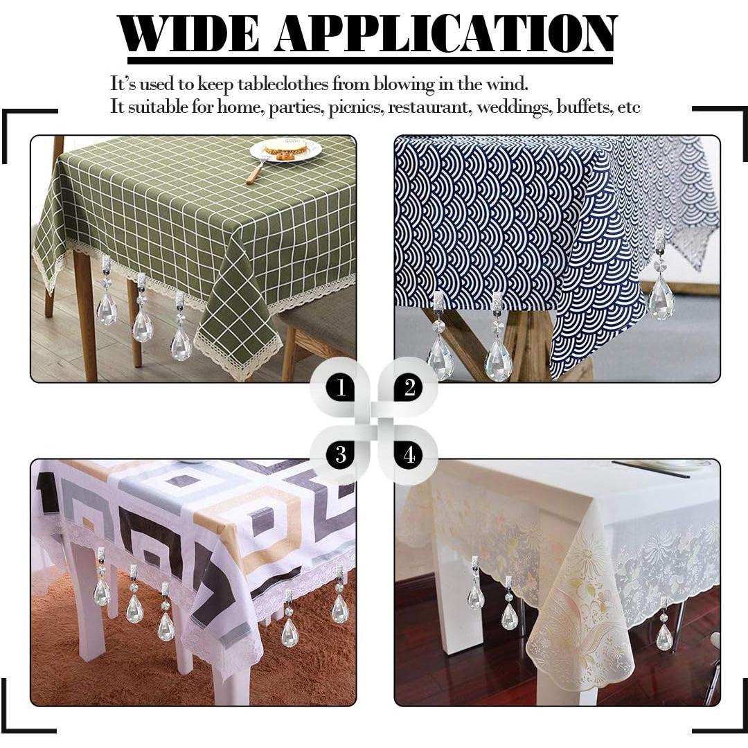 Juego de Pesas para Manteles Glarks, 10 Piezas de Cristal Lira