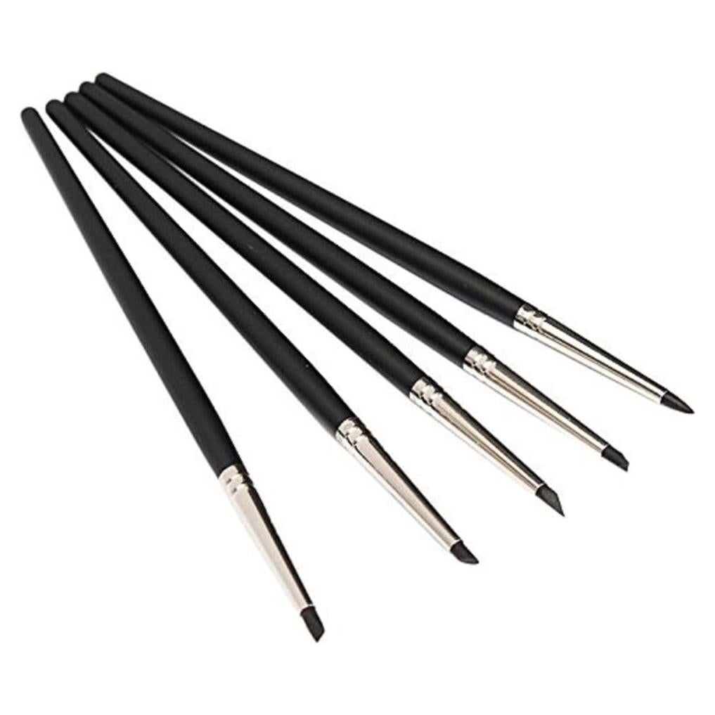 Set de 5 Pinceles de Silicona COMIART para Escultura de Arcilla