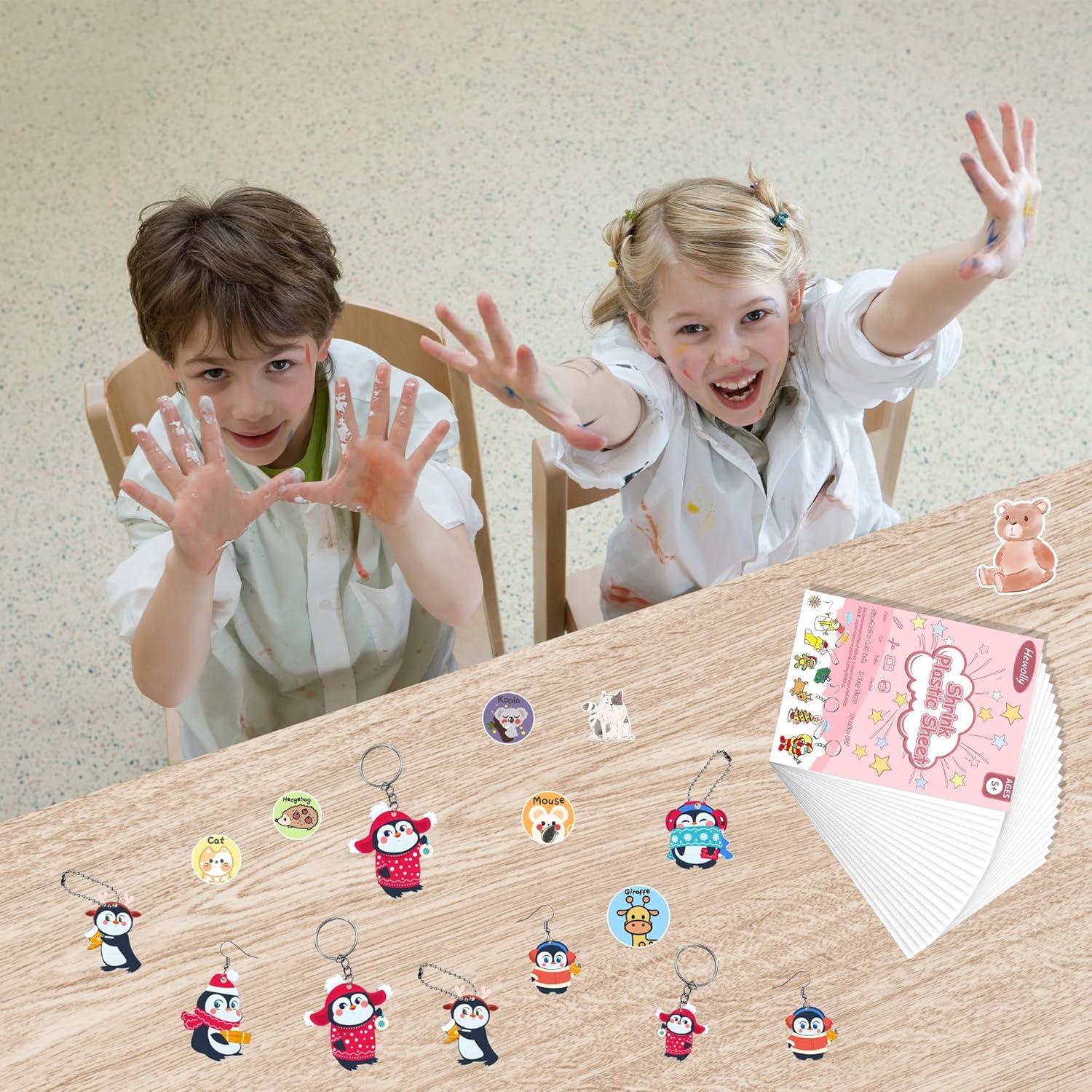 Hewolly 24 Hojas de Plástico Retráctil A6 para Manualidades