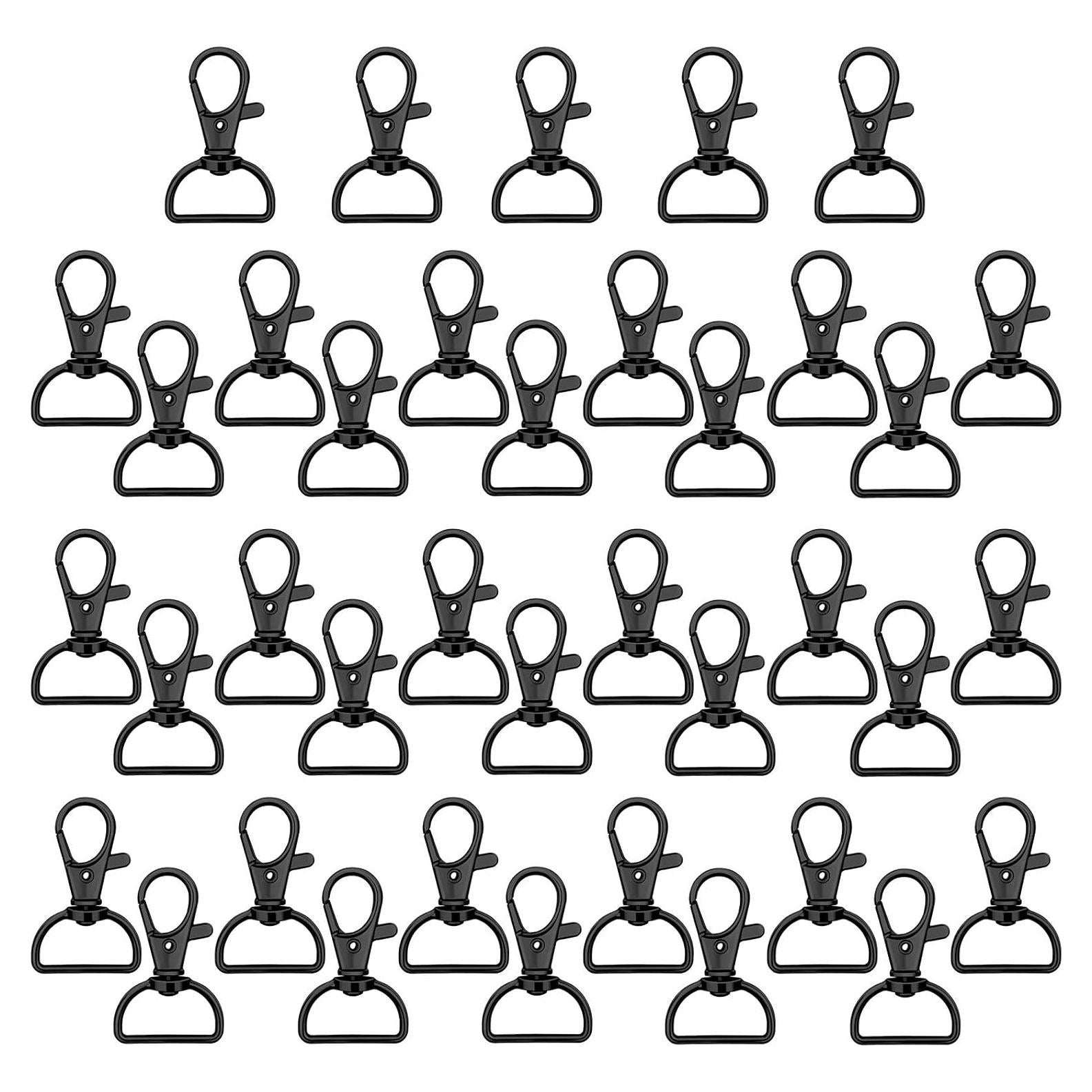 Ganchos Giratorios de Metal Hotop 35 Piezas 25 mm Negro