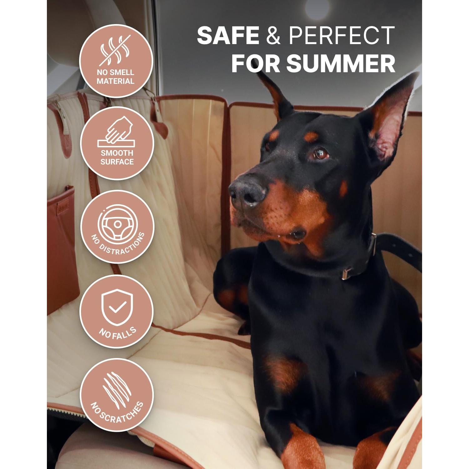 Hamaca para Perros Owleys Beige Impermeable para Auto