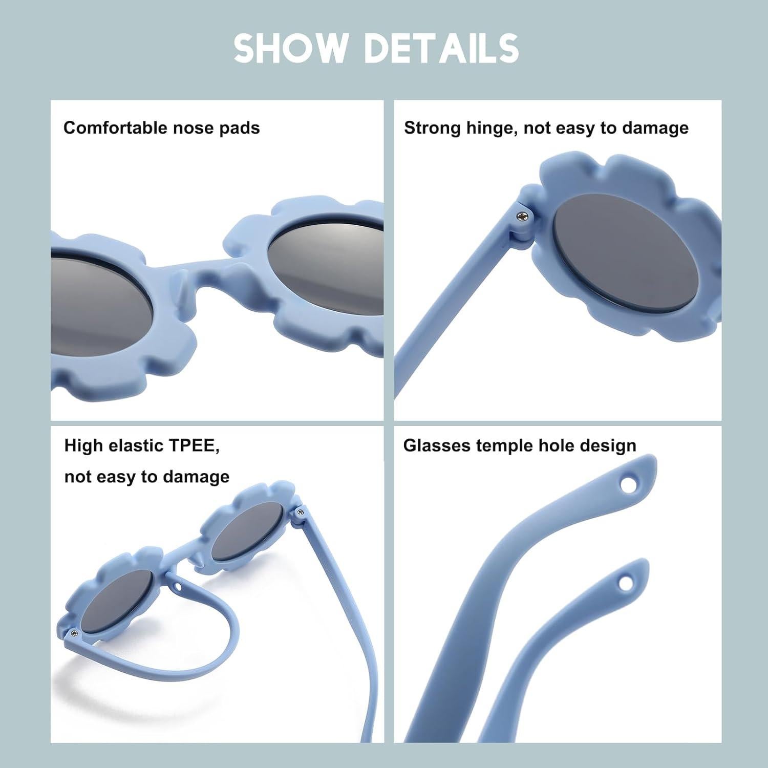 Gafas de sol polarizadas para bebés Morado Mate 0-24 meses