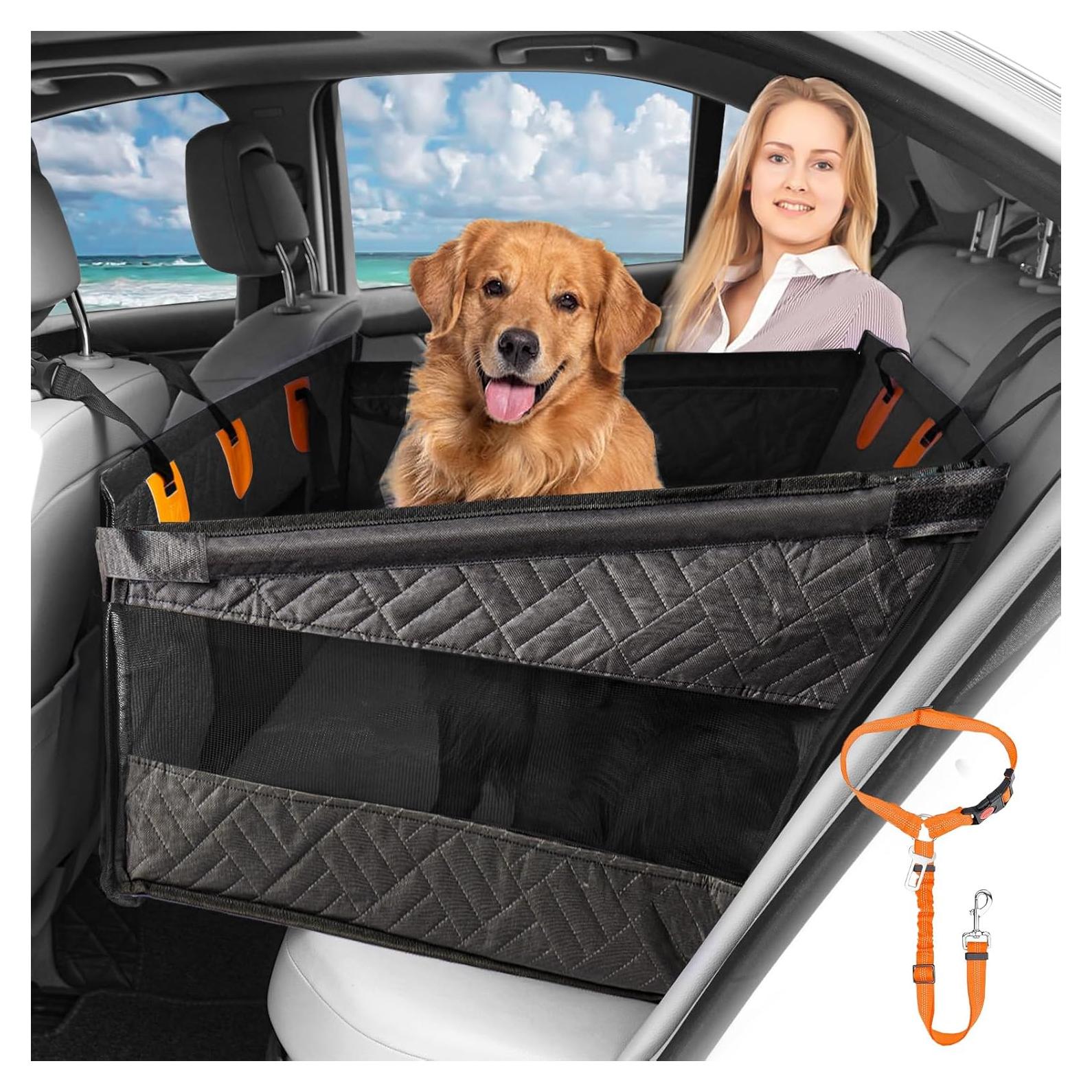 Asiento de Coche para Perros XUYEDOGLSH GZD2-BK Antideslizante