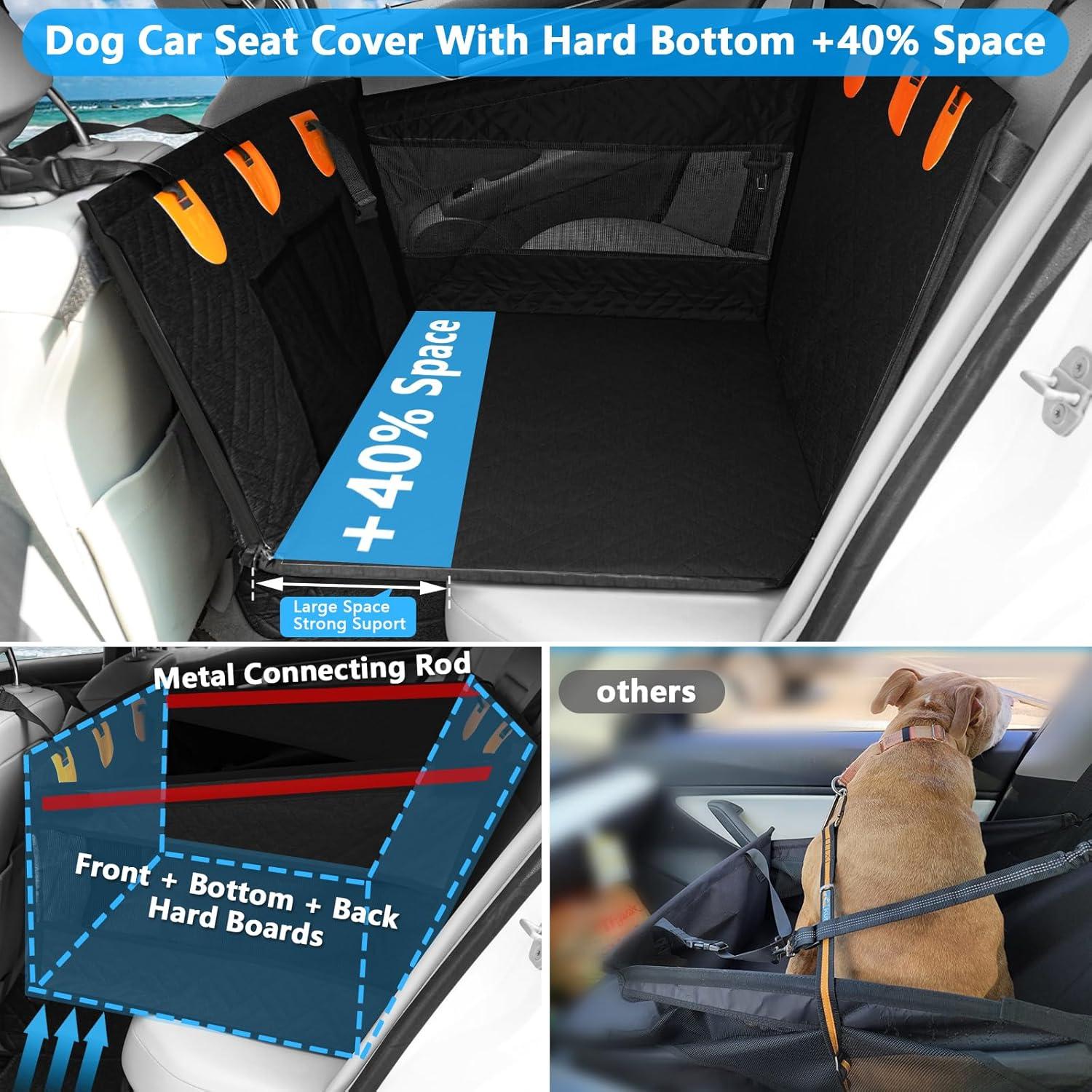 Asiento de Coche para Perros XUYEDOGLSH GZD2-BK Antideslizante