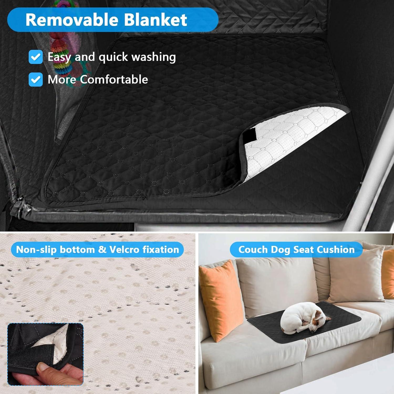 Asiento de Coche para Perros XUYEDOGLSH GZD2-BK Antideslizante