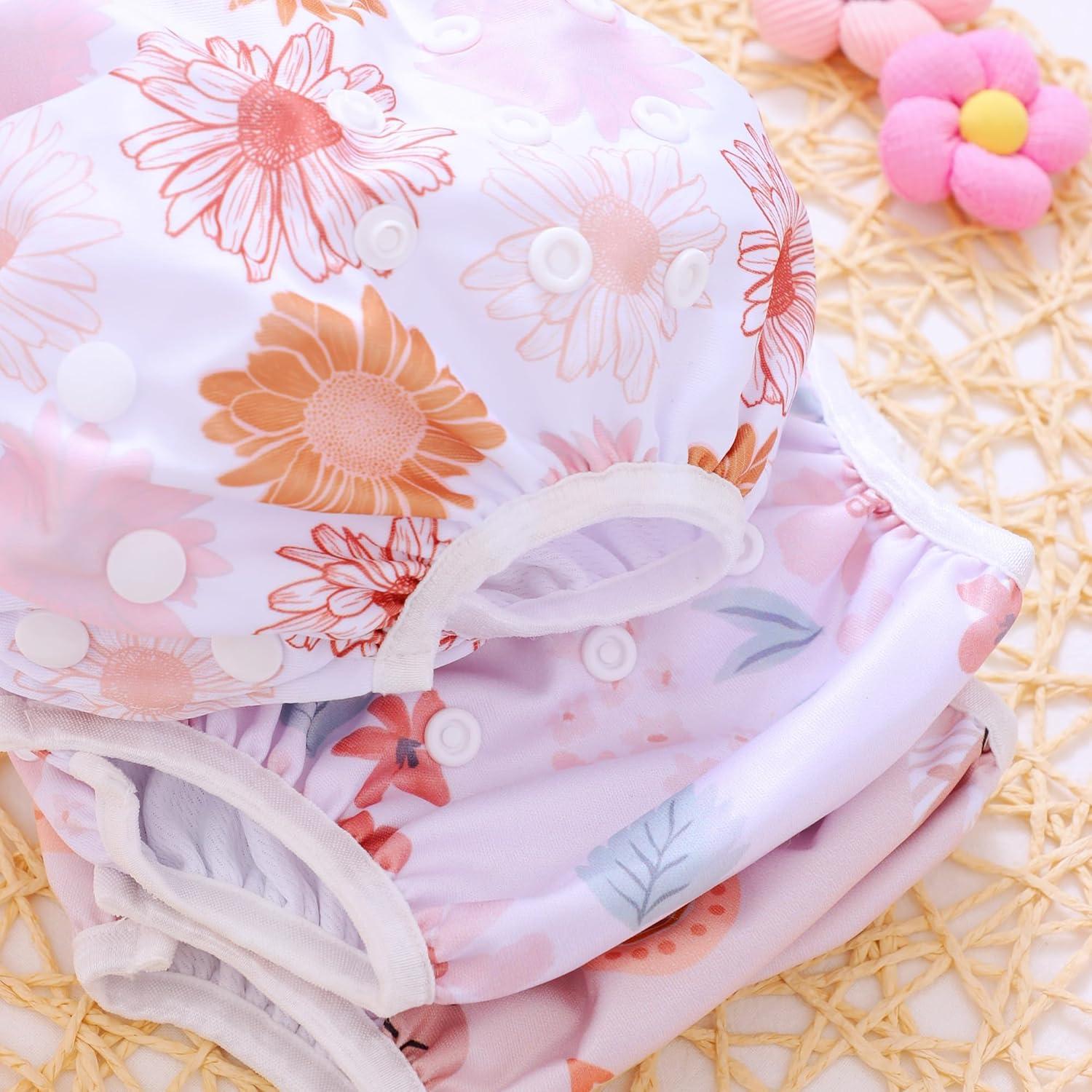 Paquete de 3 Pañales de Natación Reutilizables Bebé 0-3 Años