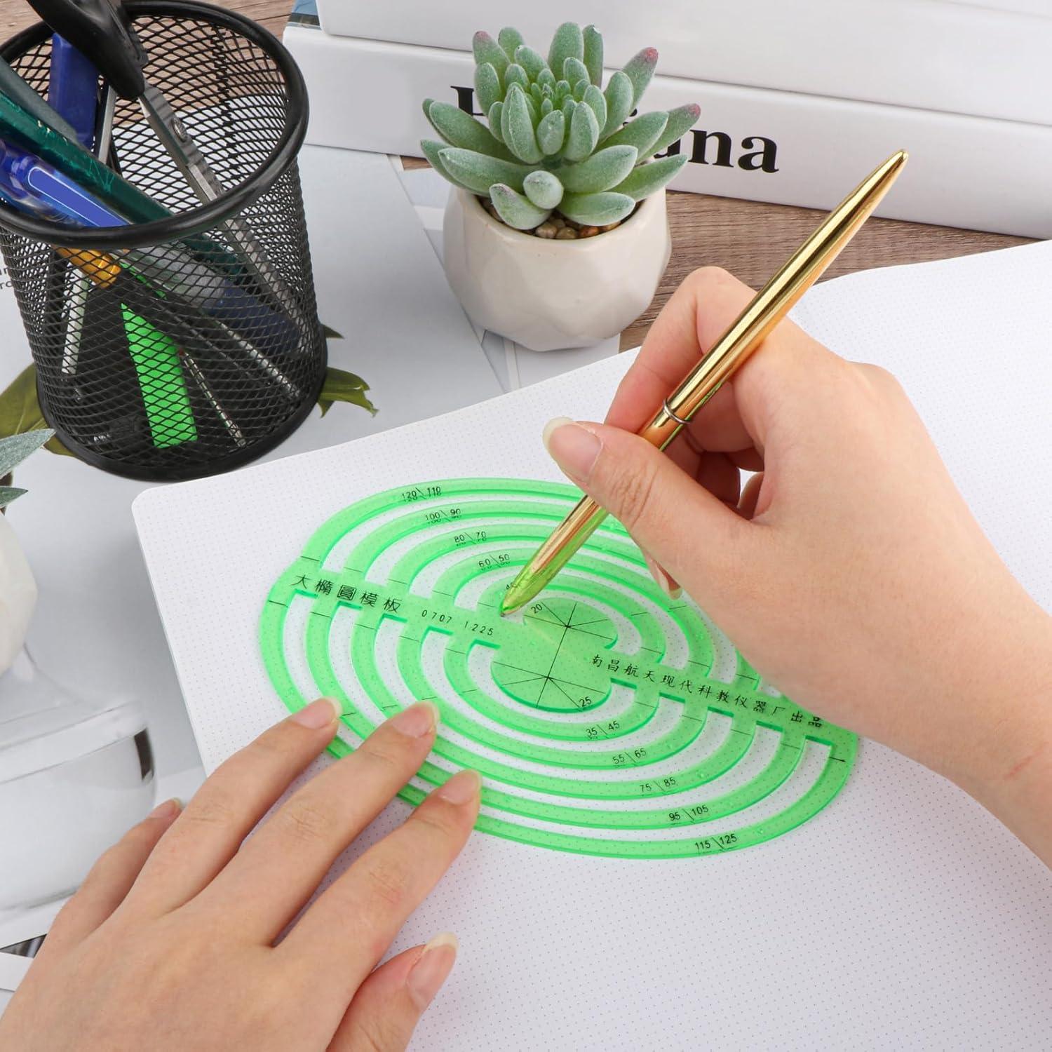 Plantilla de Dibujo Ovalada Milageto 20 x 10 cm Plástico