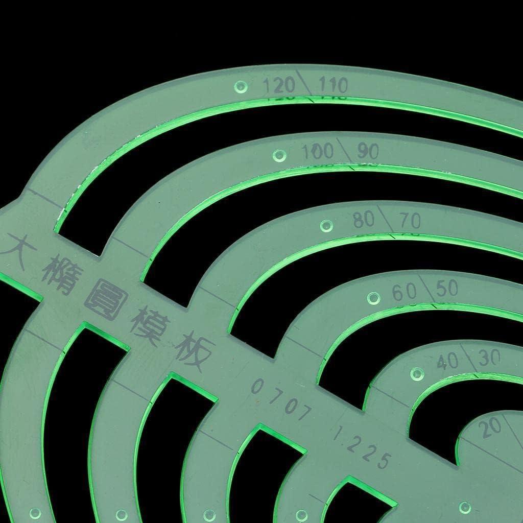 Plantilla de Dibujo Ovalada Milageto 20 x 10 cm Plástico