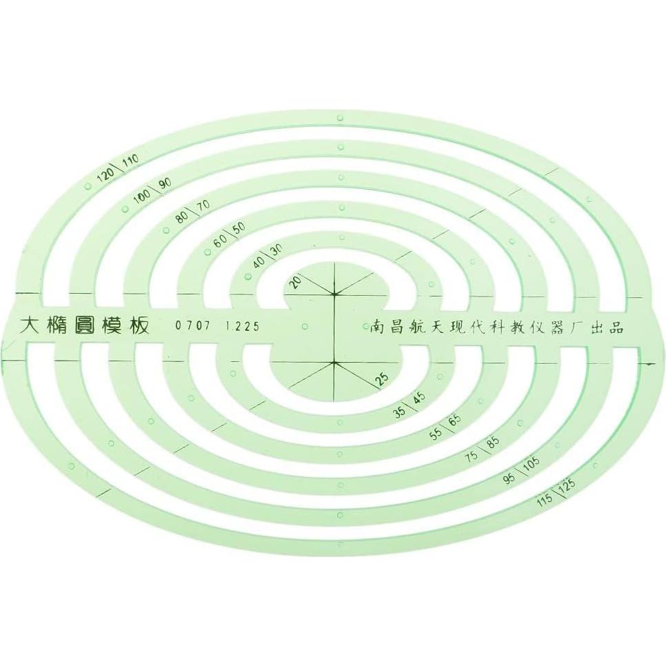 Plantilla de Dibujo Ovalada Milageto 20 x 10 cm Plástico