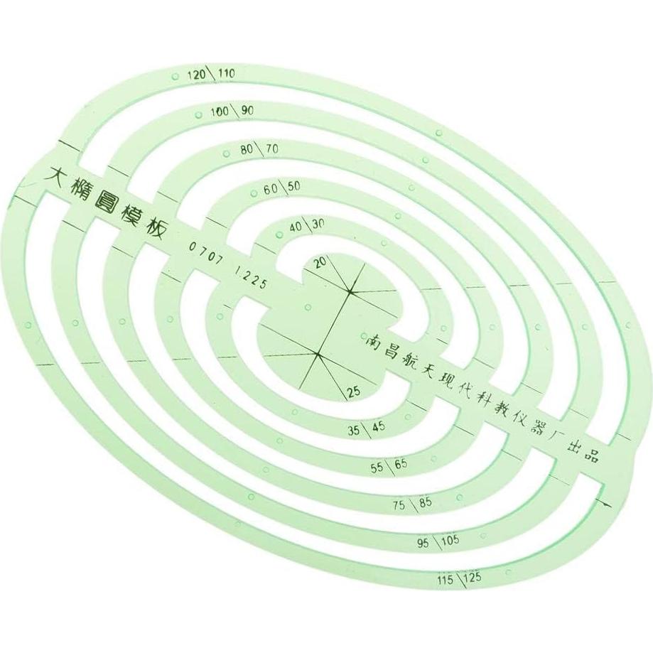 Plantilla de Dibujo Ovalada Milageto 20 x 10 cm Plástico