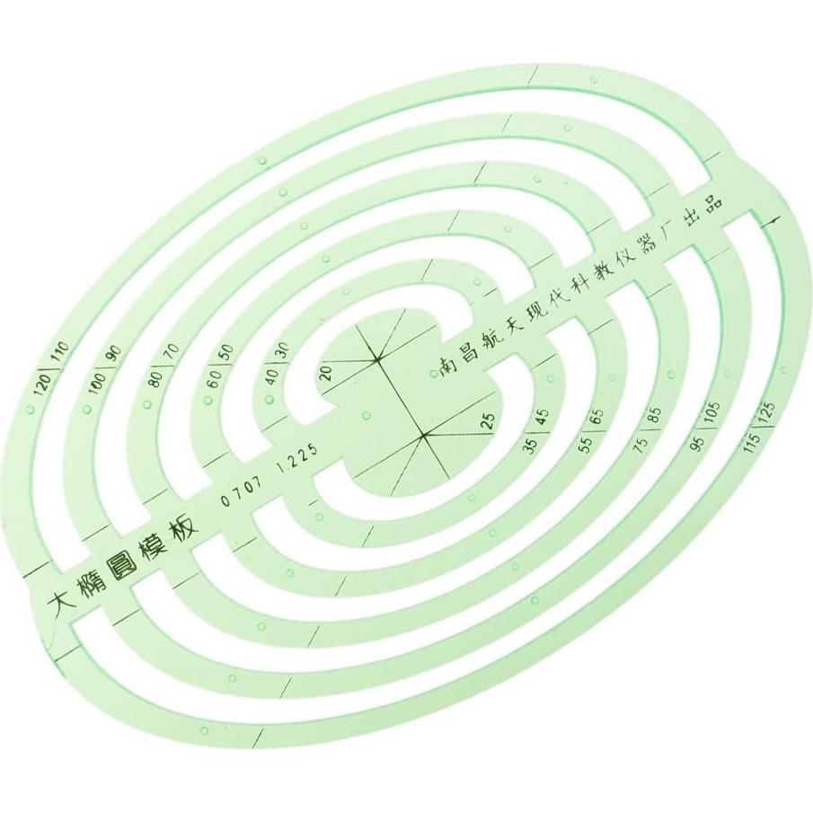 Plantilla de Dibujo Ovalada Milageto 20 x 10 cm Plástico