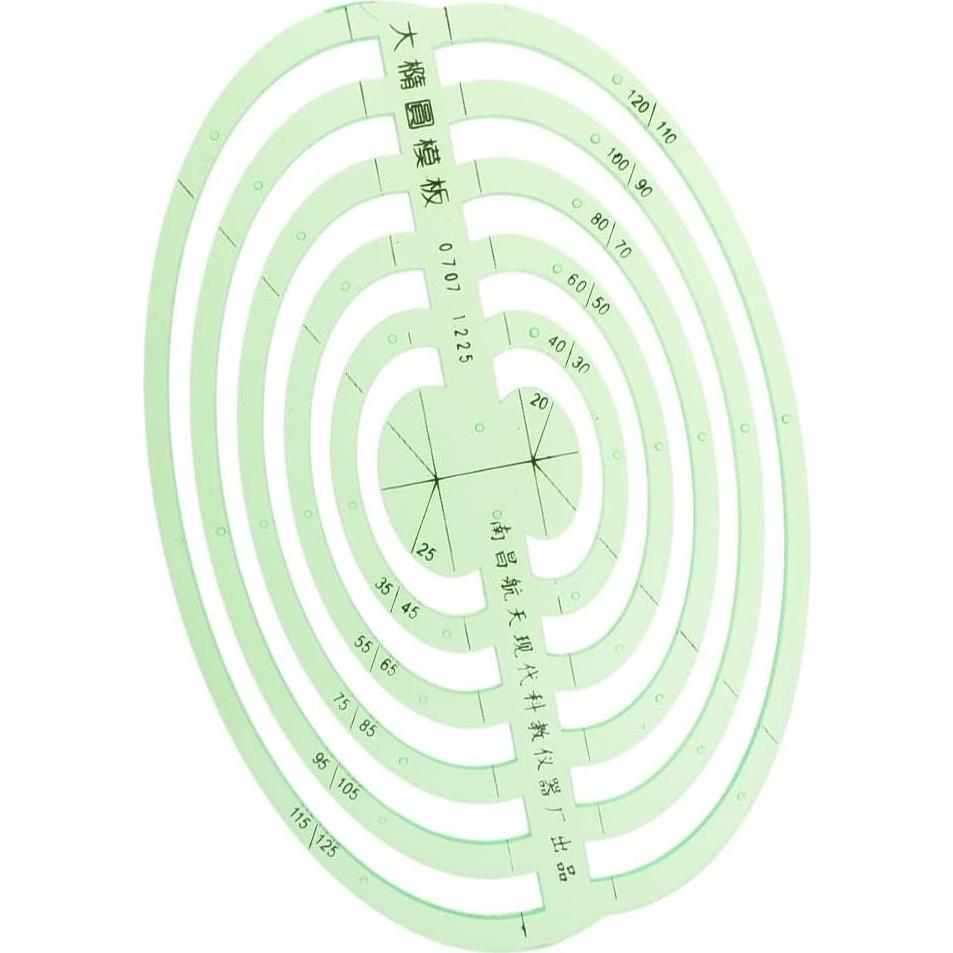 Plantilla de Dibujo Ovalada Milageto 20 x 10 cm Plástico