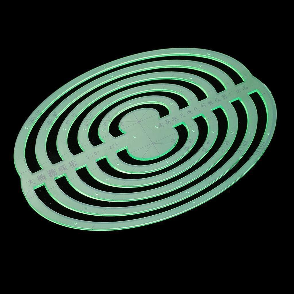 Plantilla de Dibujo Ovalada Milageto 20 x 10 cm Plástico