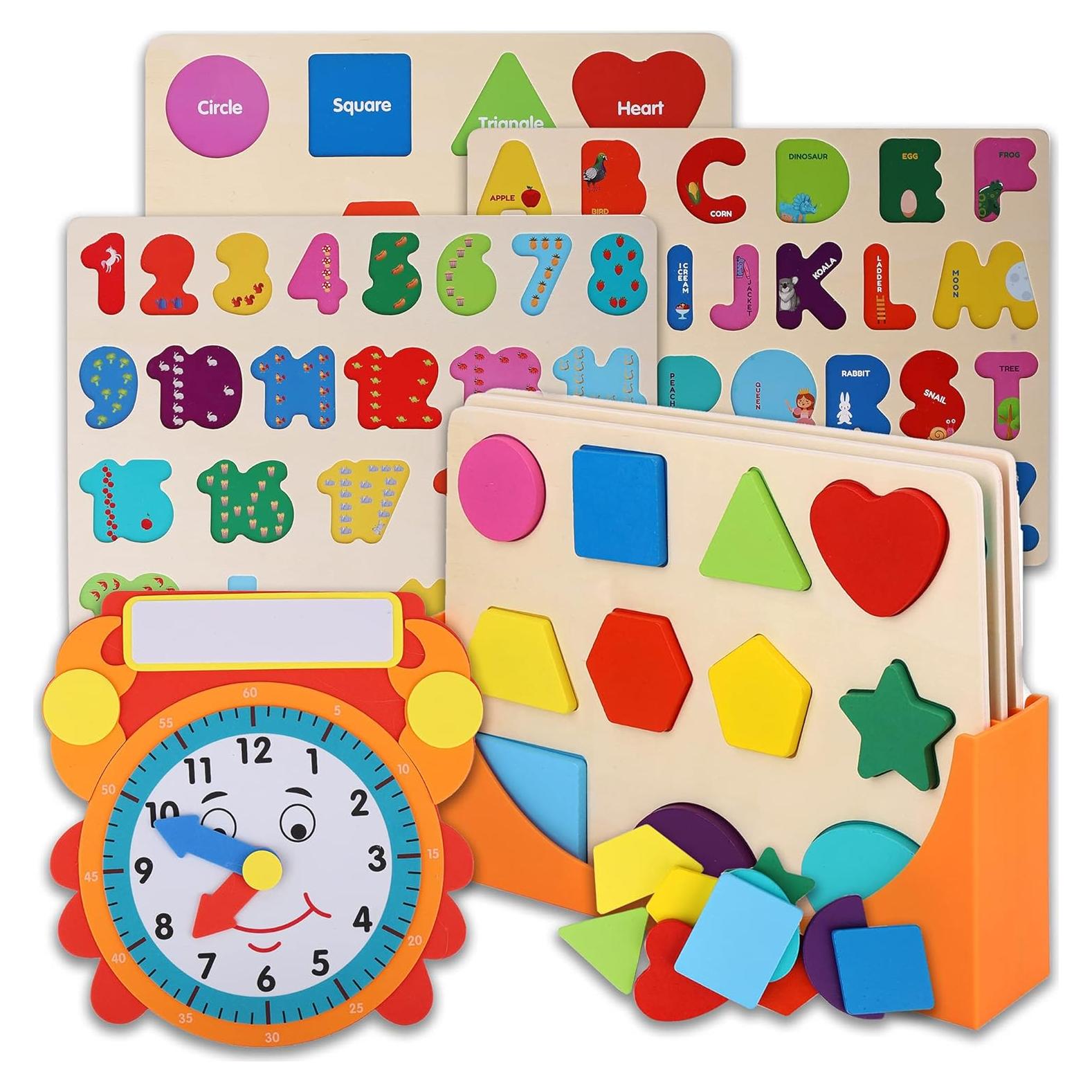 Rompecabezas de Madera Educativos Asher y Olivia - 3 en 1