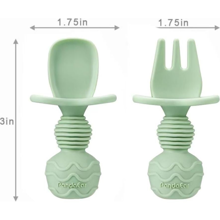 Conjunto de Alimentación de Silicona PandaEar 8 Piezas Bebés