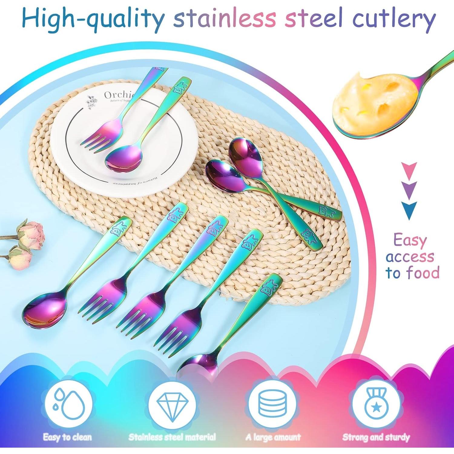 Set de Cubiertos para Niños Pimoys 12 Piezas Acero Inoxidable