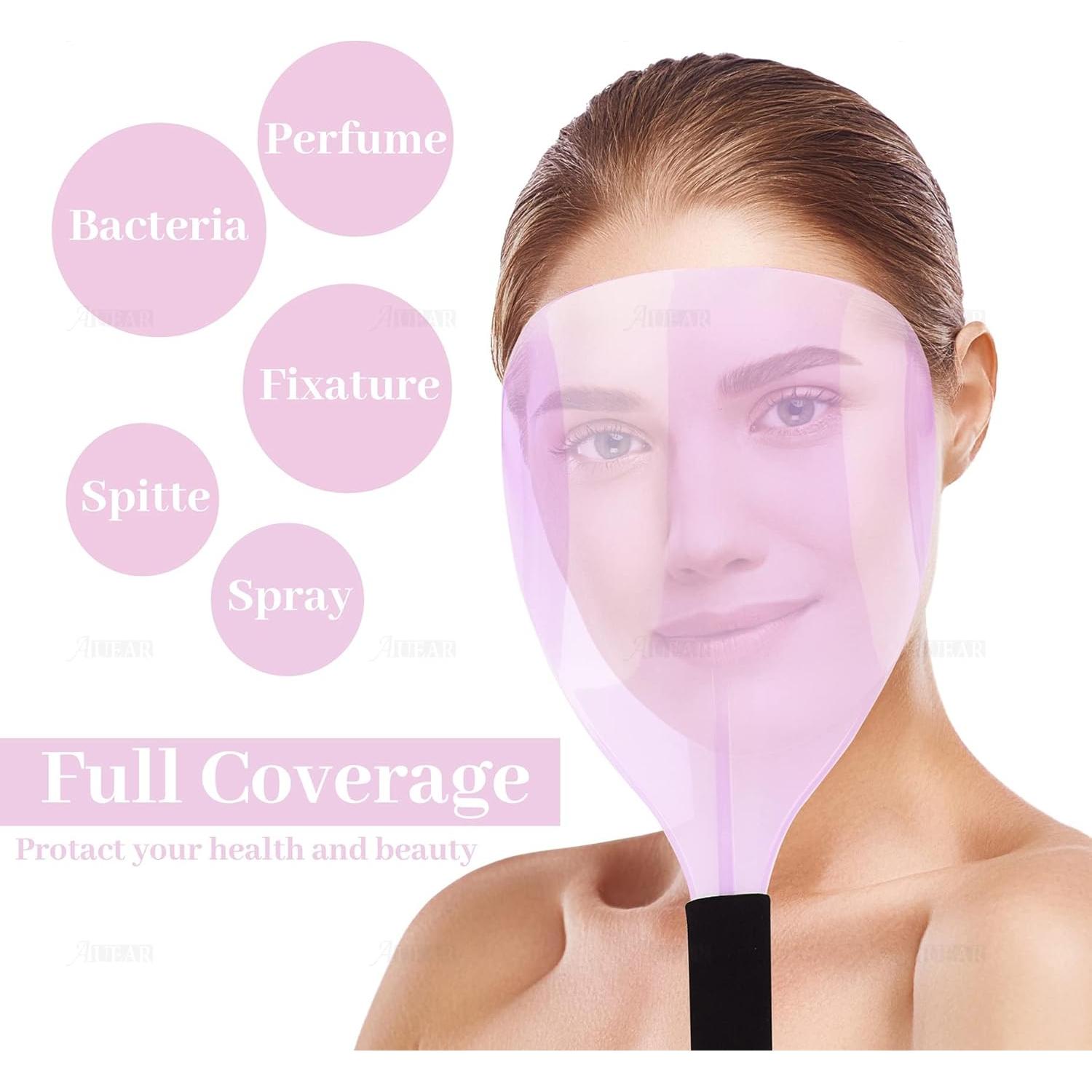 Escudo Facial AUEAR para Barbería 2 Paquetes Rosa y Azul